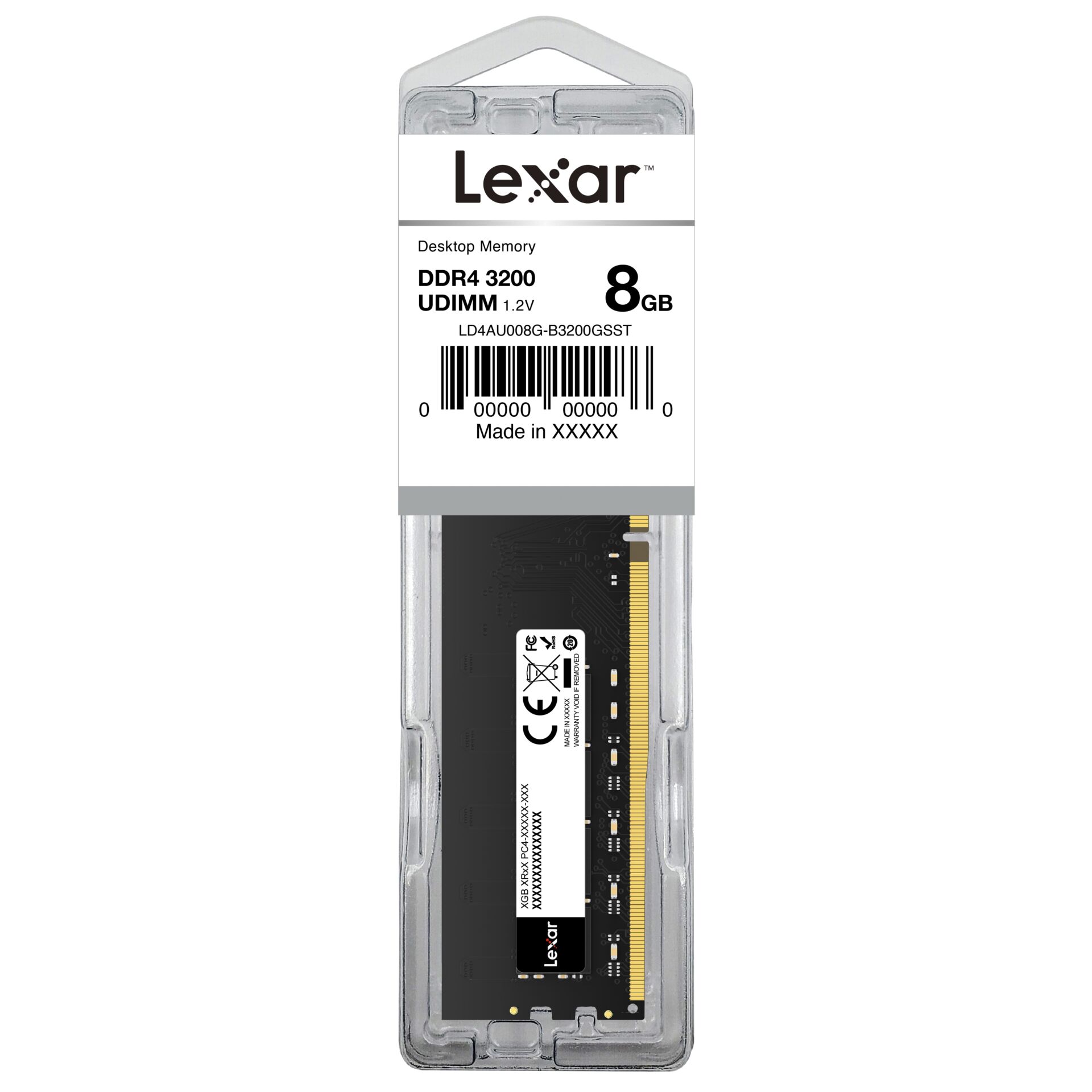 RAM, DDR4, 8GB, Desktop memory, UDIMM