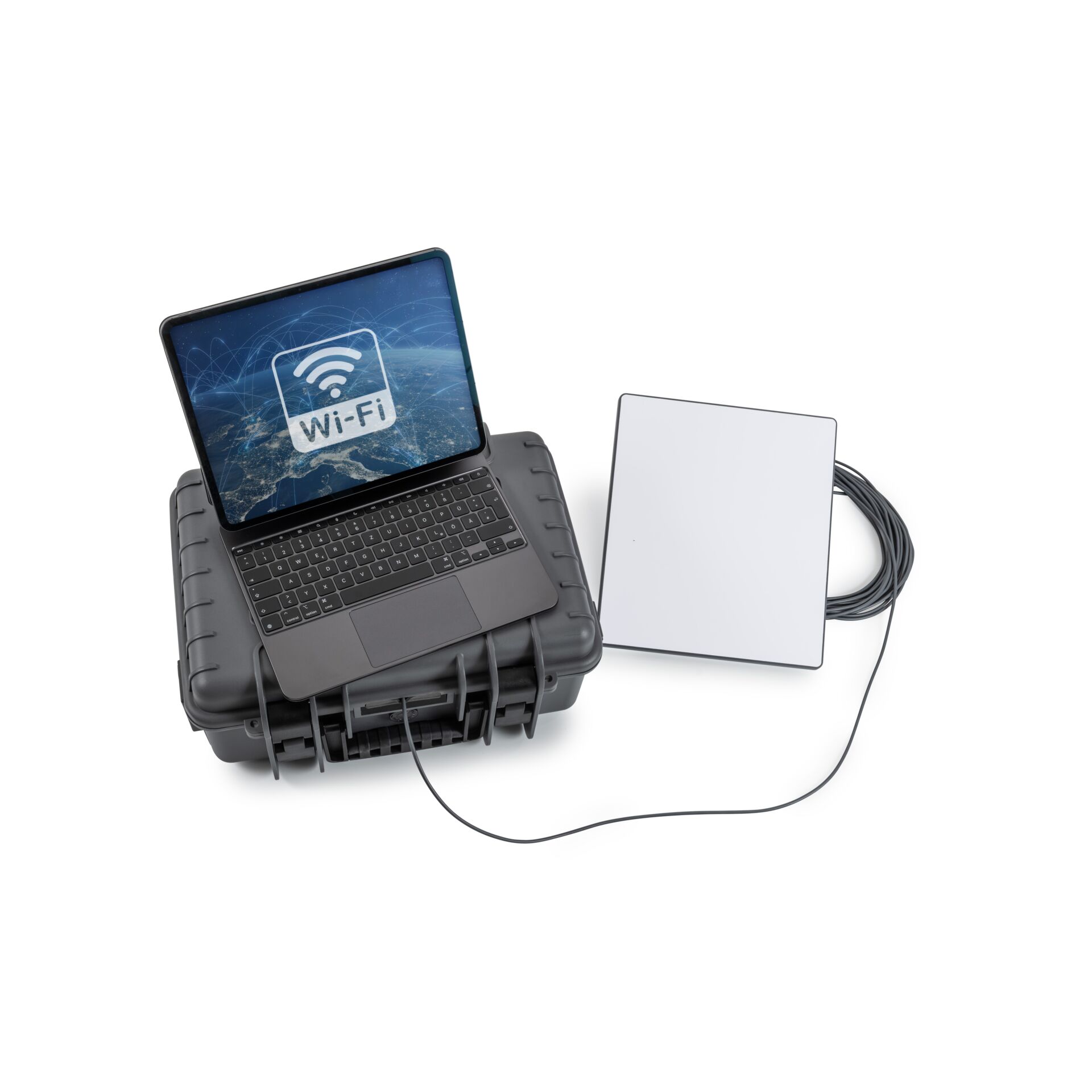 Laptop, WiFi, Hülle Laptop, Externer Speicher, Kabel