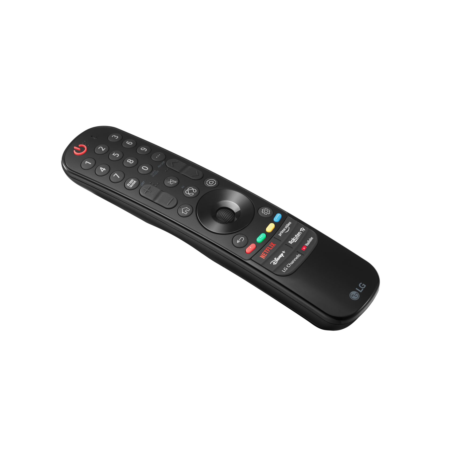 Fernbedienung, LG-Fernbedienung, Schwarz, Zifferntasten, Scrollrad