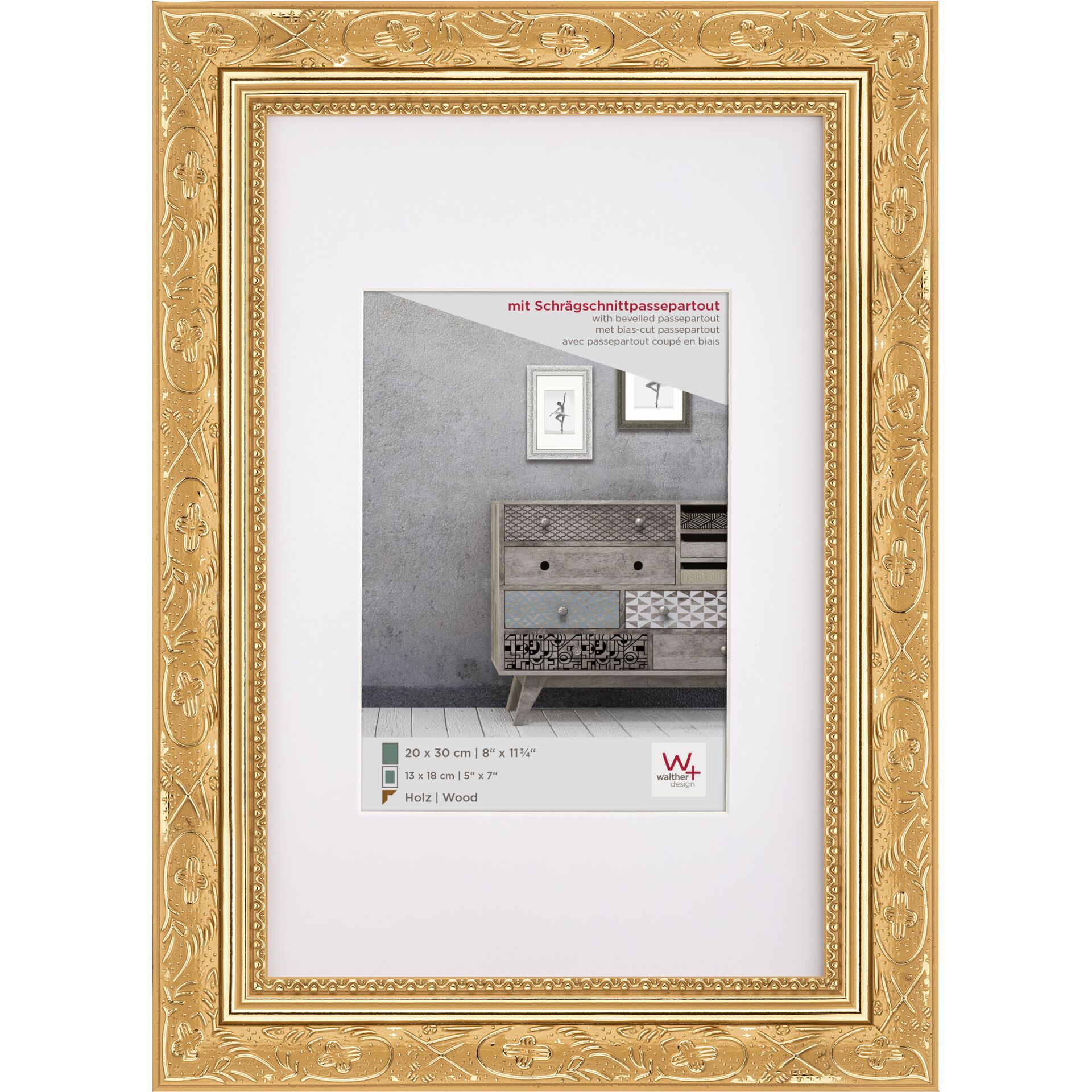 Walther Barock             20x30  Holz gold                 CR030G