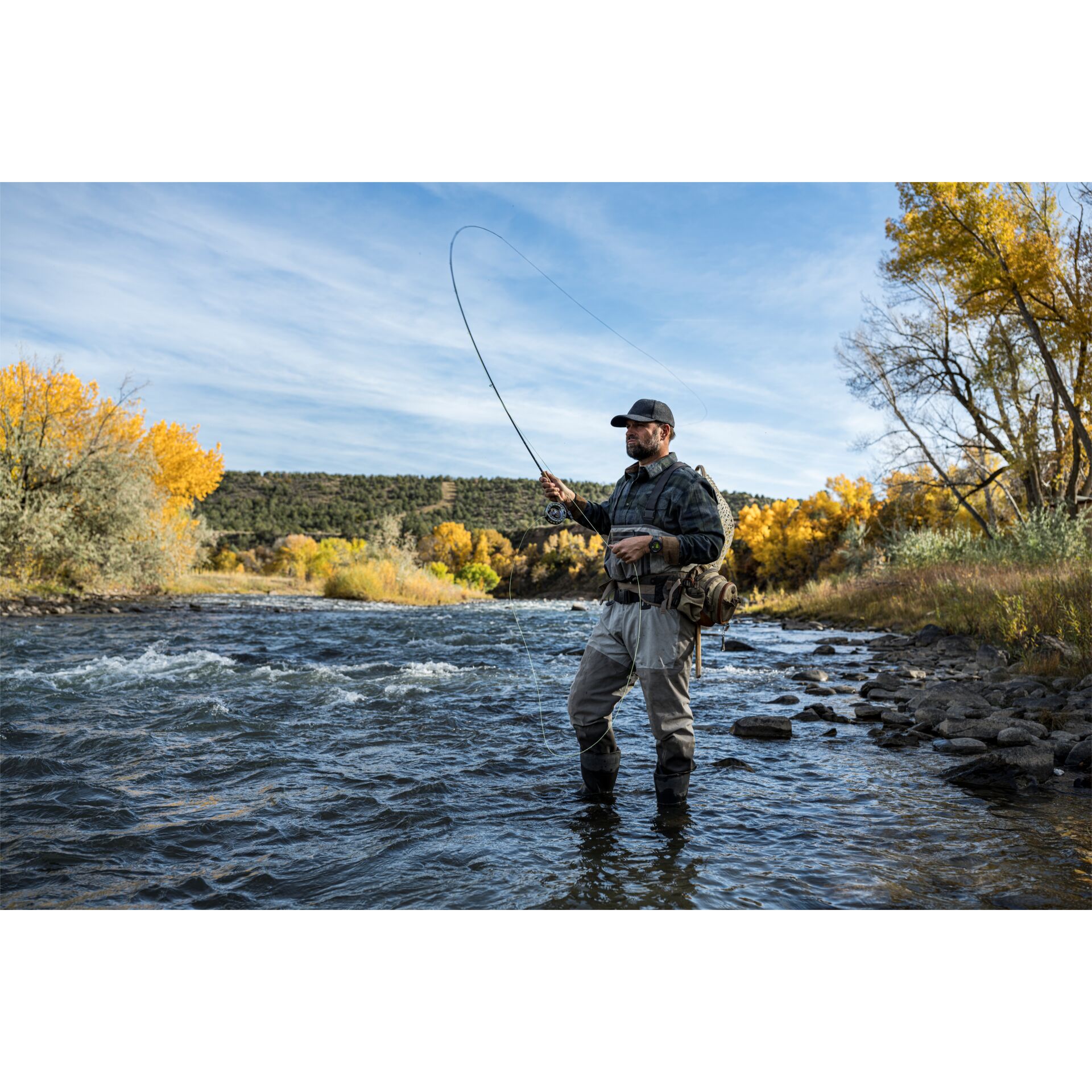 Fischen, Draußen, Wasser, Angler, Person