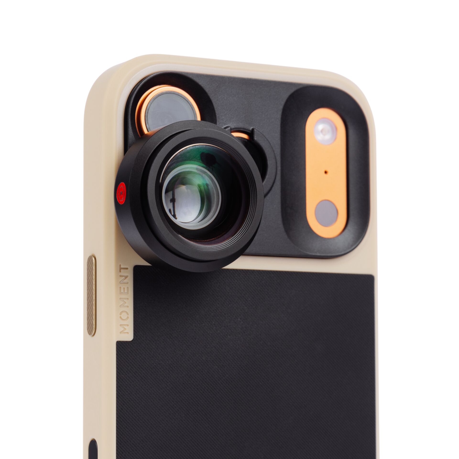 Telefonzubehör, Clip-On-Linse, Kameralinse, Beiges Smartphone, Magnetische Linse