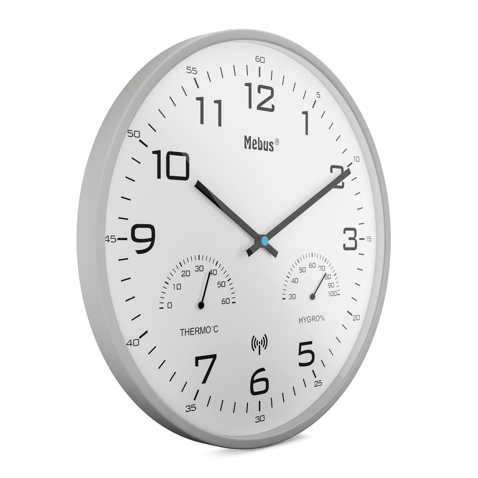 Wanduhr, Wanduhr mit Messsensor, Quarz-Wanduhr, große Wanduhr, Thermo/Hygro Zifferblatt