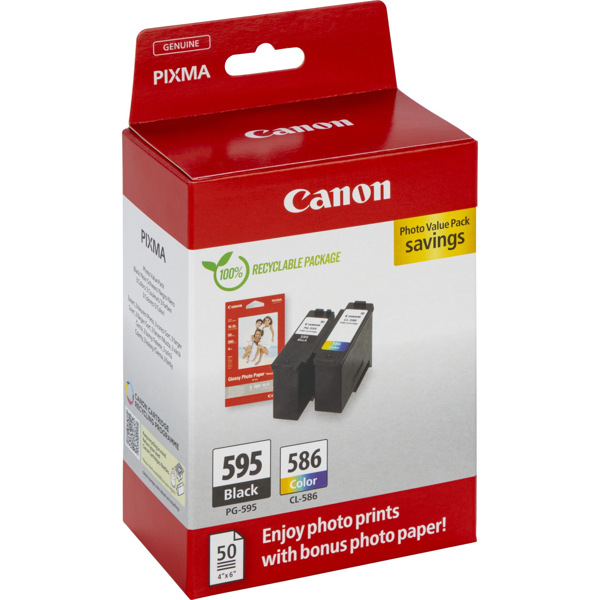 Canon PG-595 / CL-586  Photo Value Pack