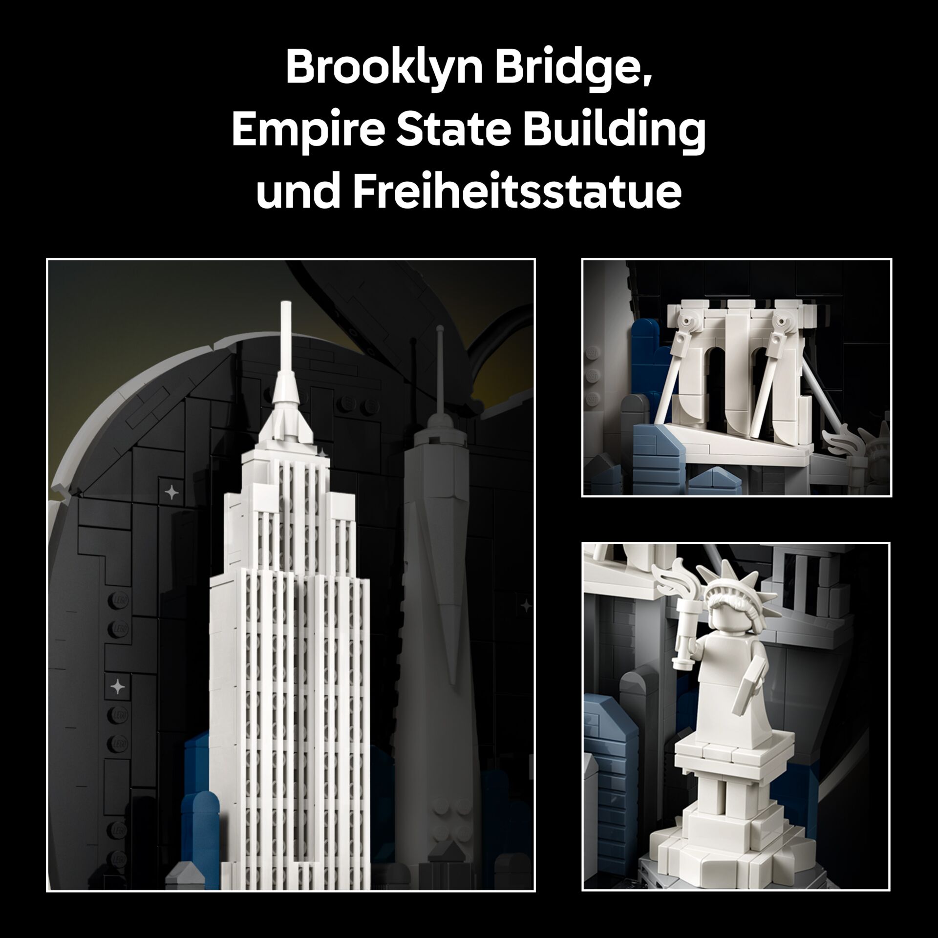 Brooklyn-Brücke, Empire-State-Building, Freiheitsstatue, Lego, Bauwerk
