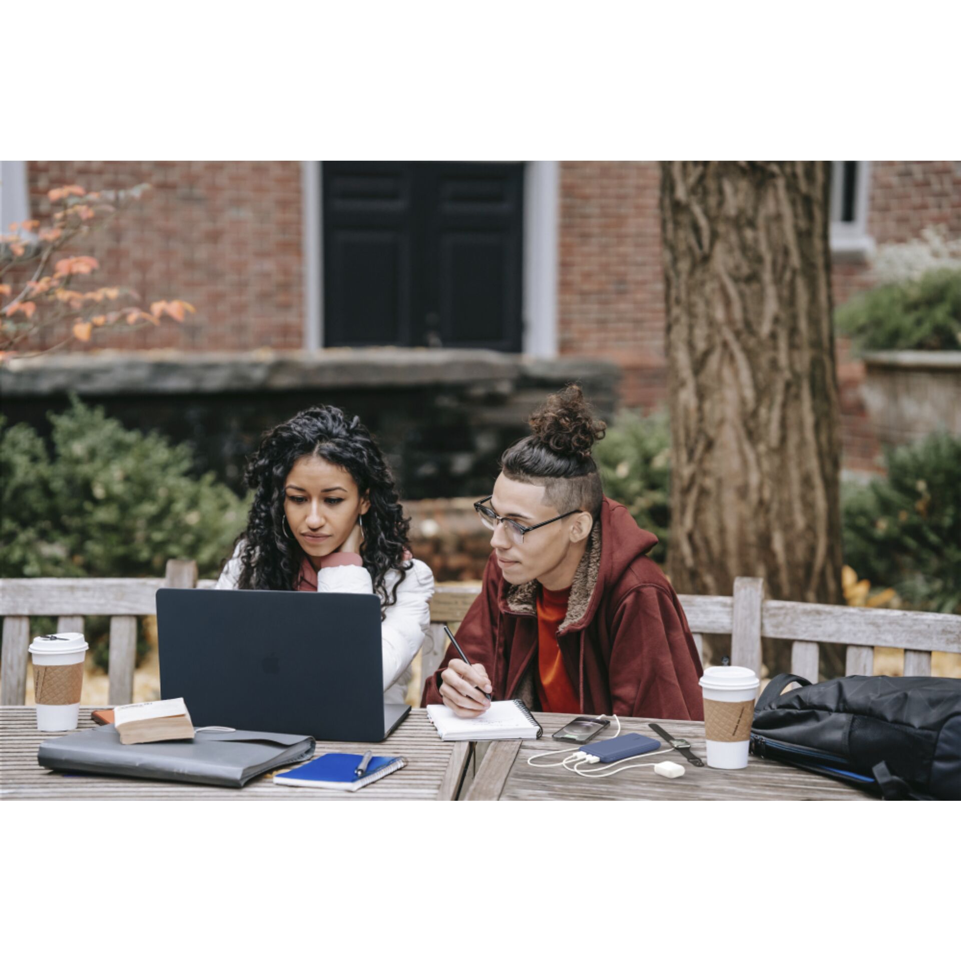 Laptop, PC, Leute, Person, Einwegbecher