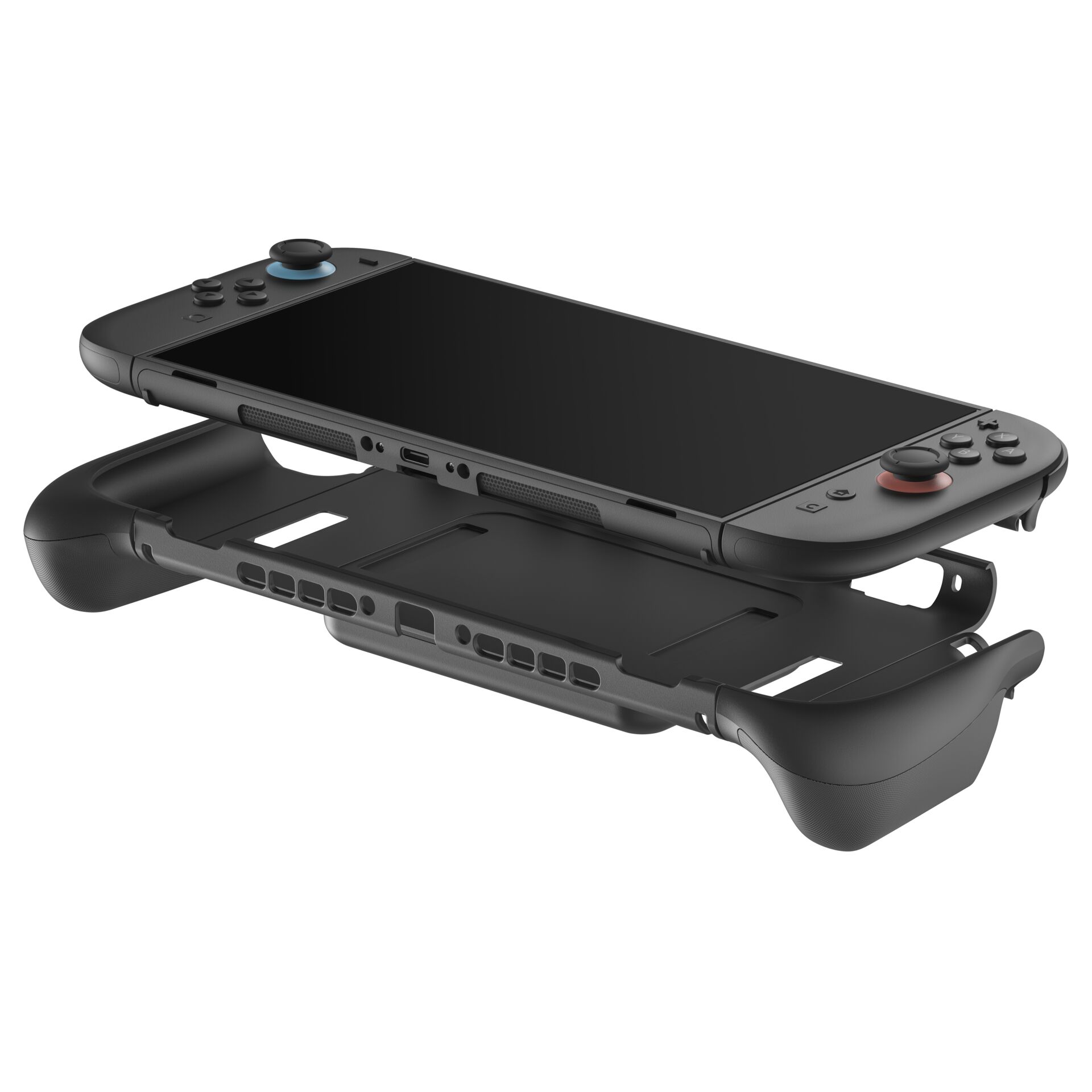 Joy-Con-Grip, Schwarz, Game-Controller, Docking-Station, Handheld-Konsole