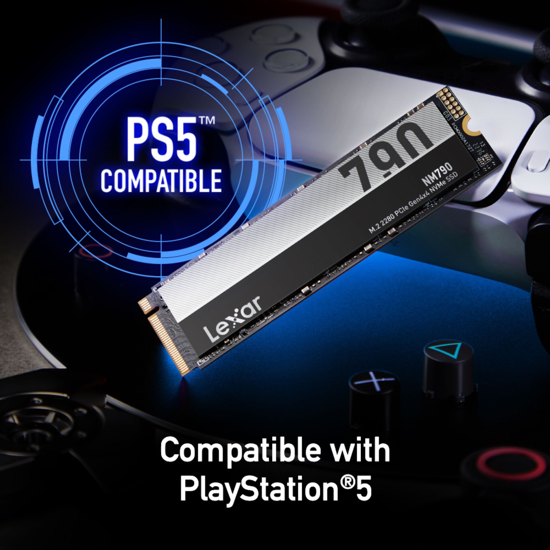 SSD, NVMe, M.2, PCIe Gen4x4, PlayStation 5 Compatible