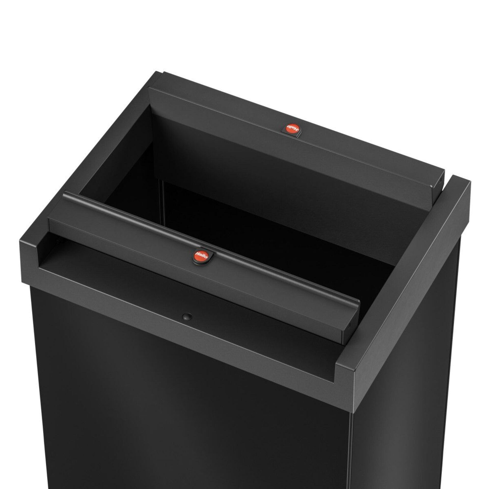 Schreibtisch-Abfalleimer, Mülleimer, Abfallsammler, Schwarz, Metall