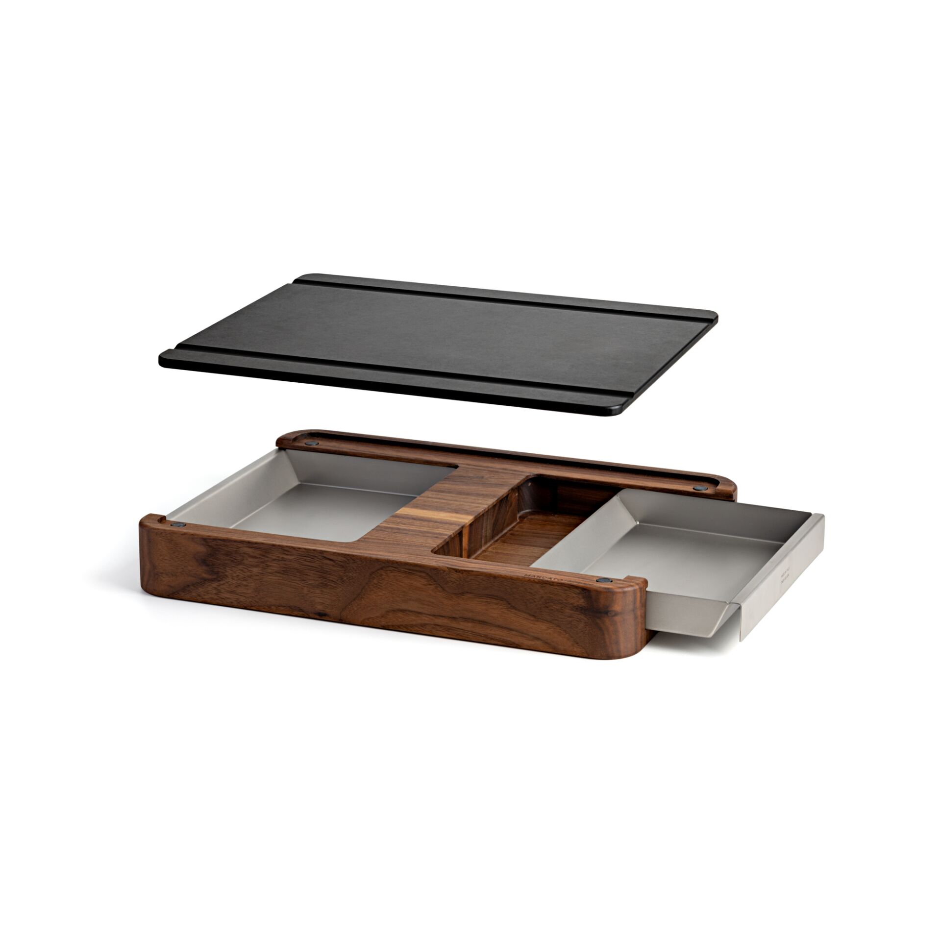 Tablett, Tablettenset, Holz, Divisierter, Schublade, Schwarz