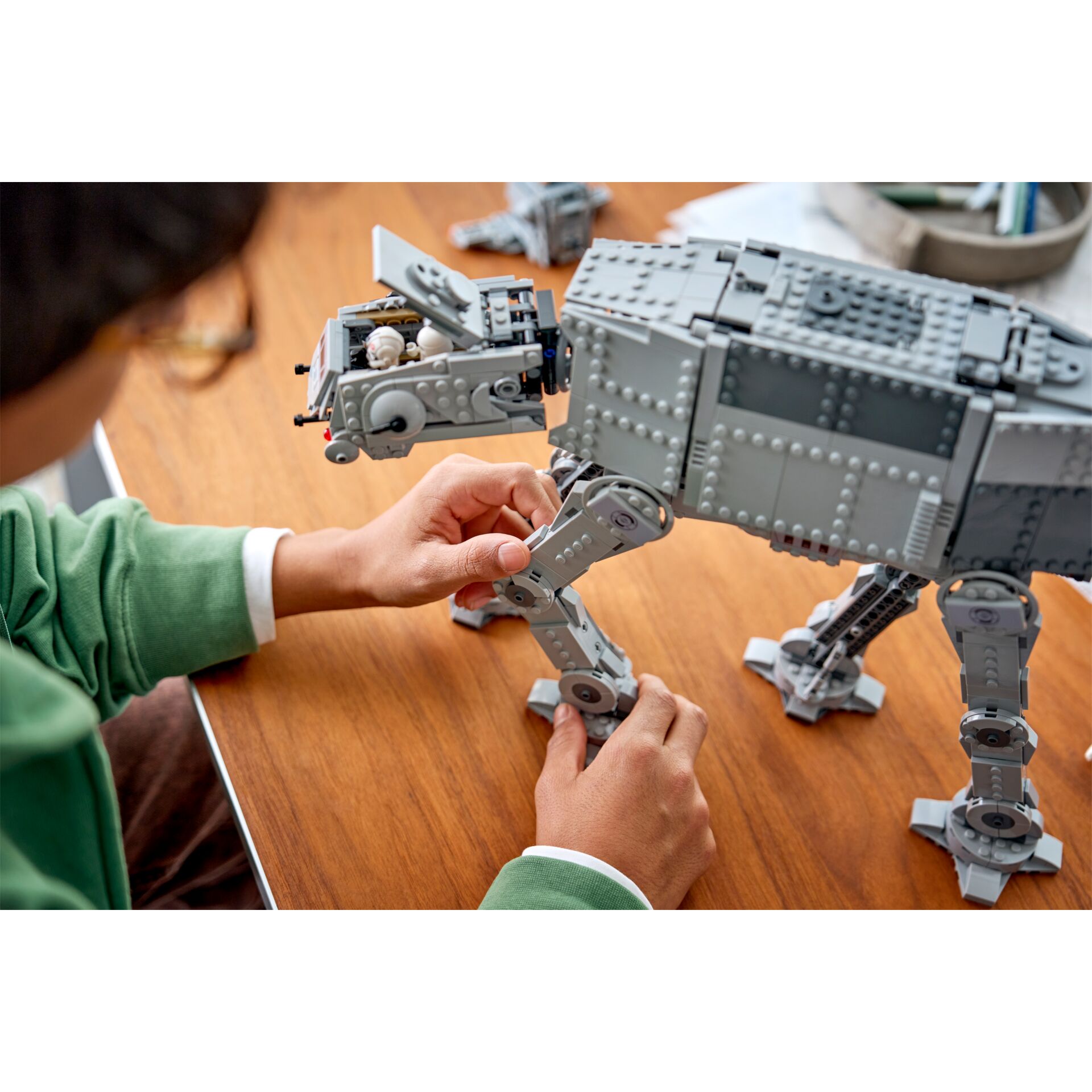 lego, modell, roboter, grau, konstruktion