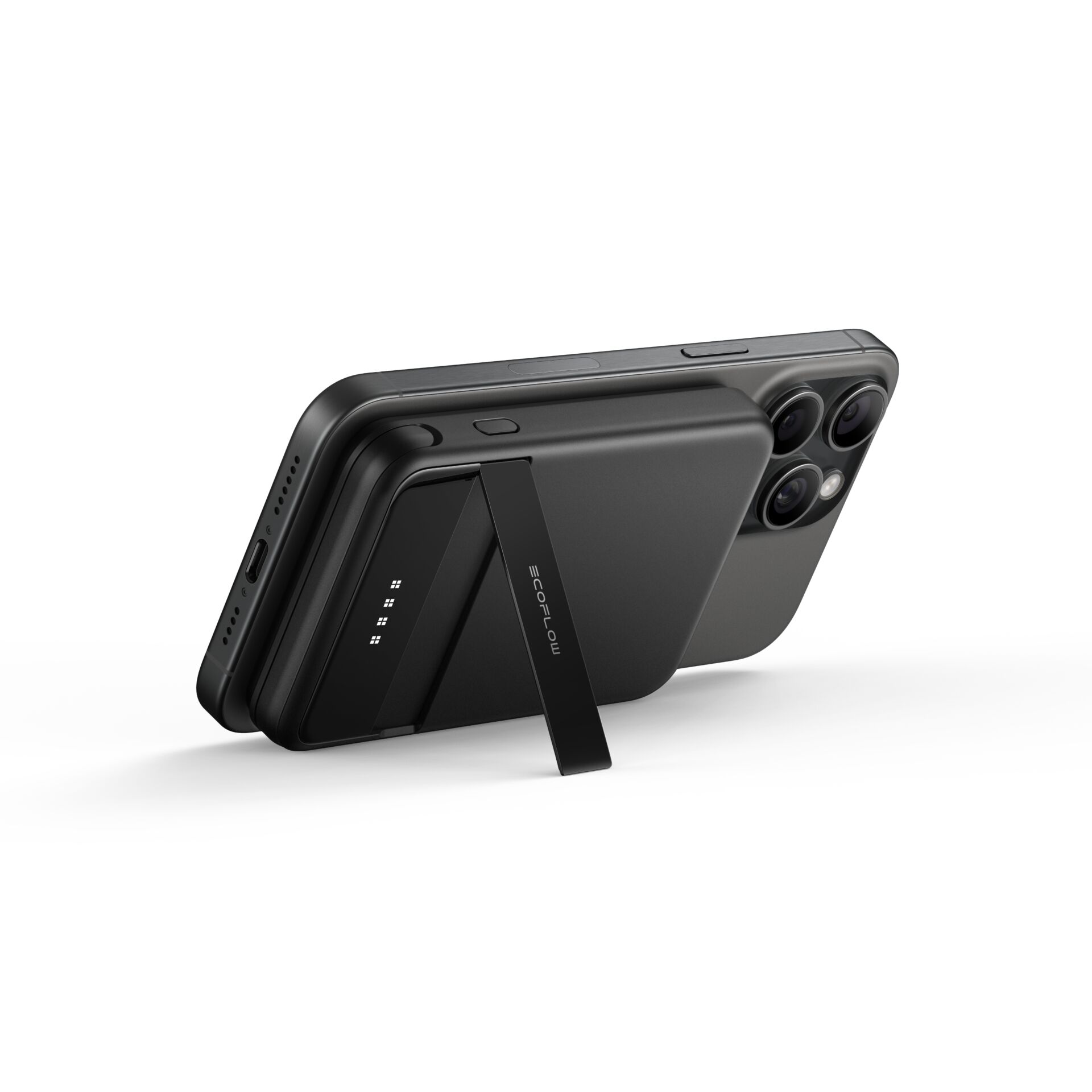 Magnetische Wireless-Ladehalterung, Telefonhülle, Batteriepack, Dreifach-Kamera, Ständer