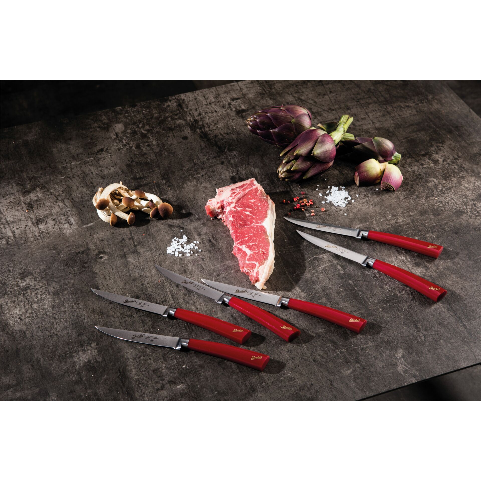 Steak, Rindersteak, Knochig, Messer-Set, Rotwein-Schmuck?