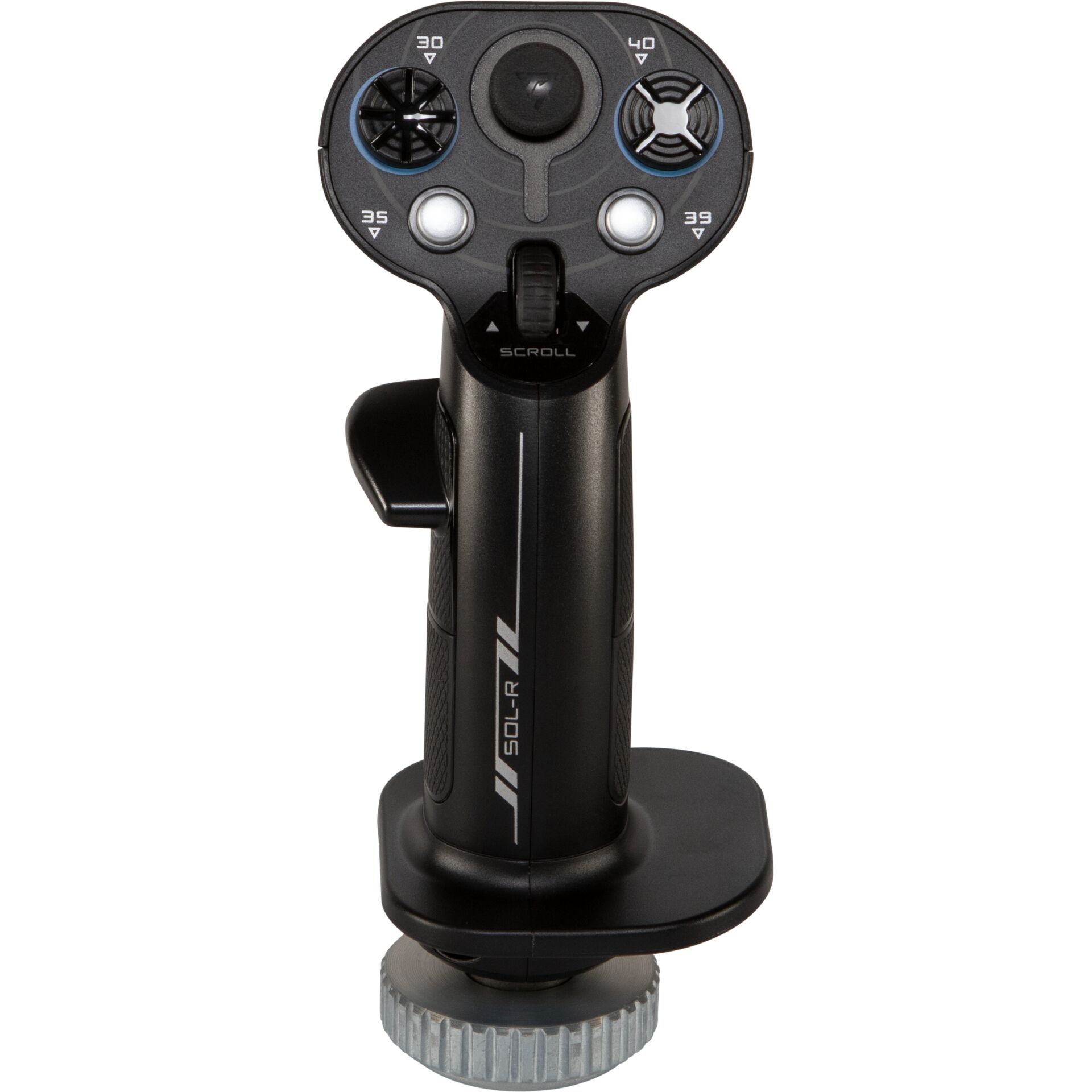 Joystick, Flight-stick, Daumenrad, Schwarz, ergonomisch