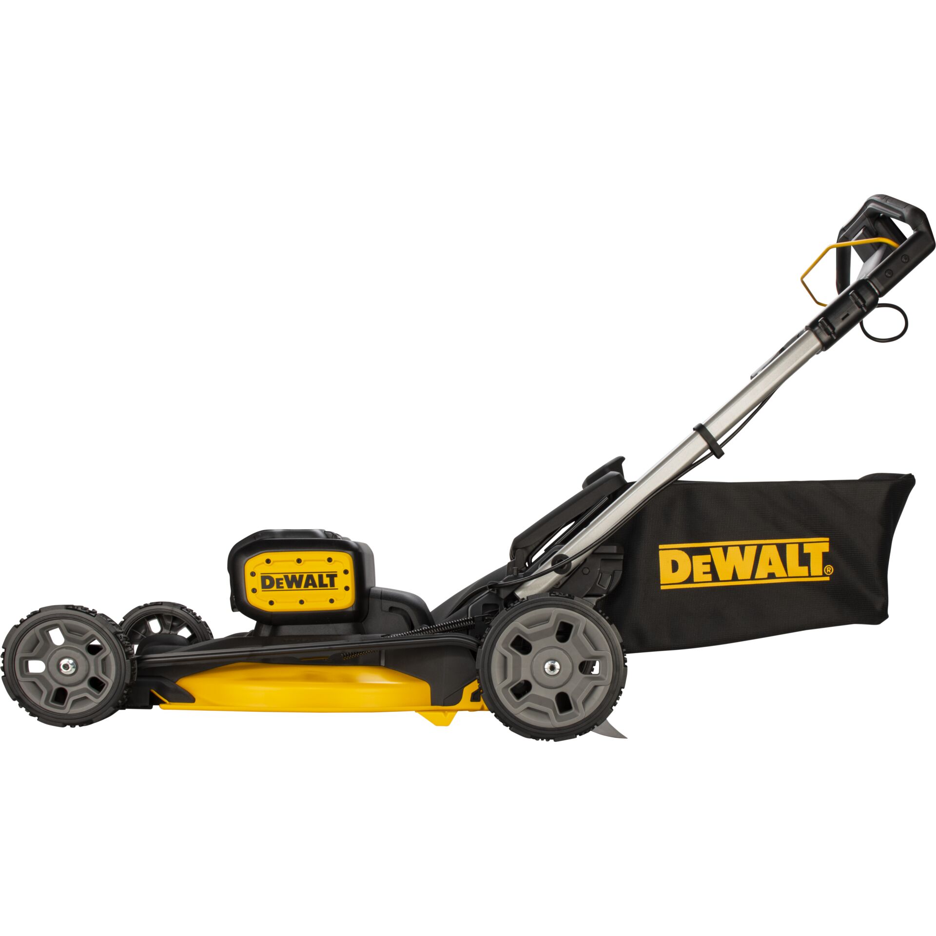 Rasenmäher, Akku, Gelb-Schwarz, Kohleffekt, DeWalt