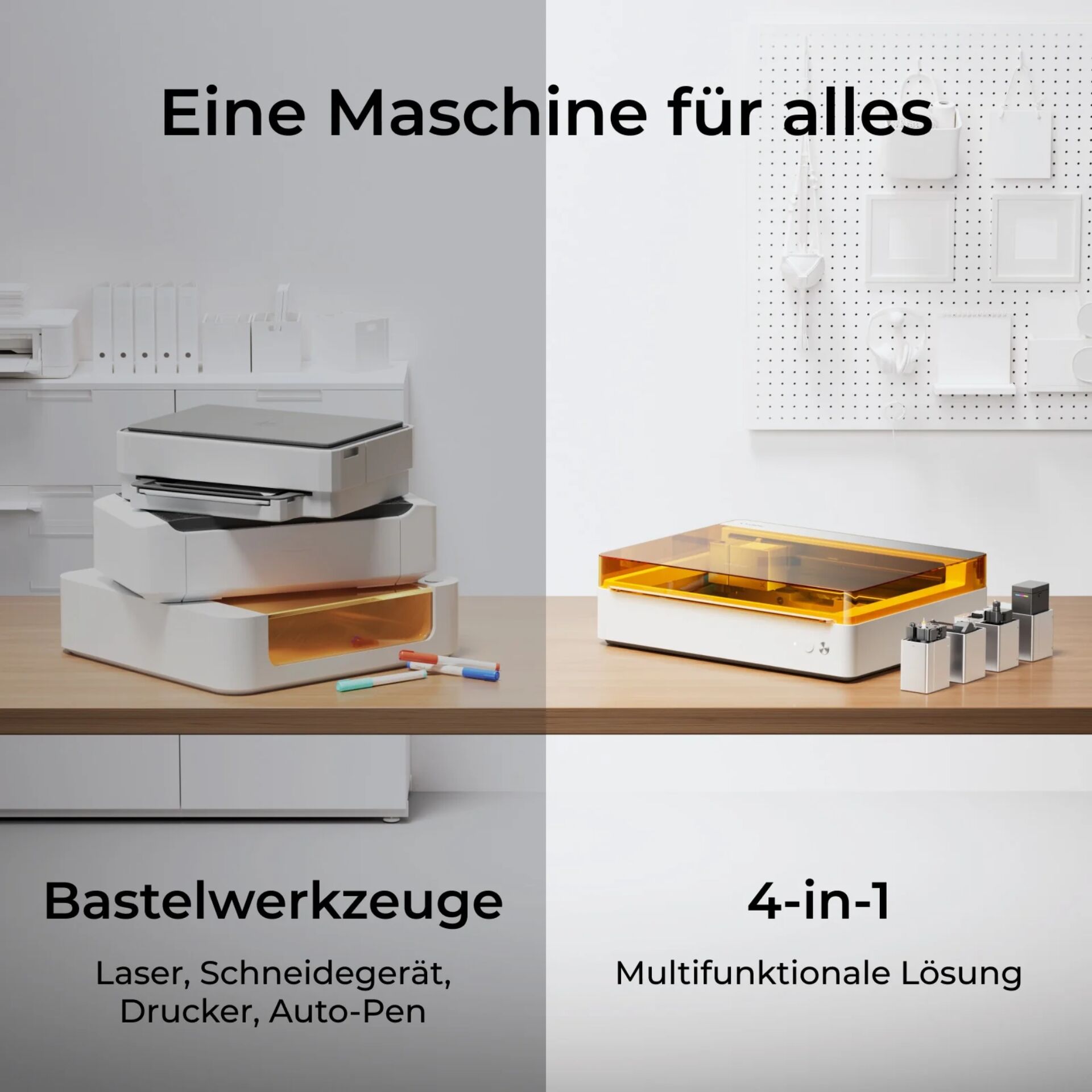 4-in-1, Multifunktion, Drucker, Laser, Bastelwerkzeuge