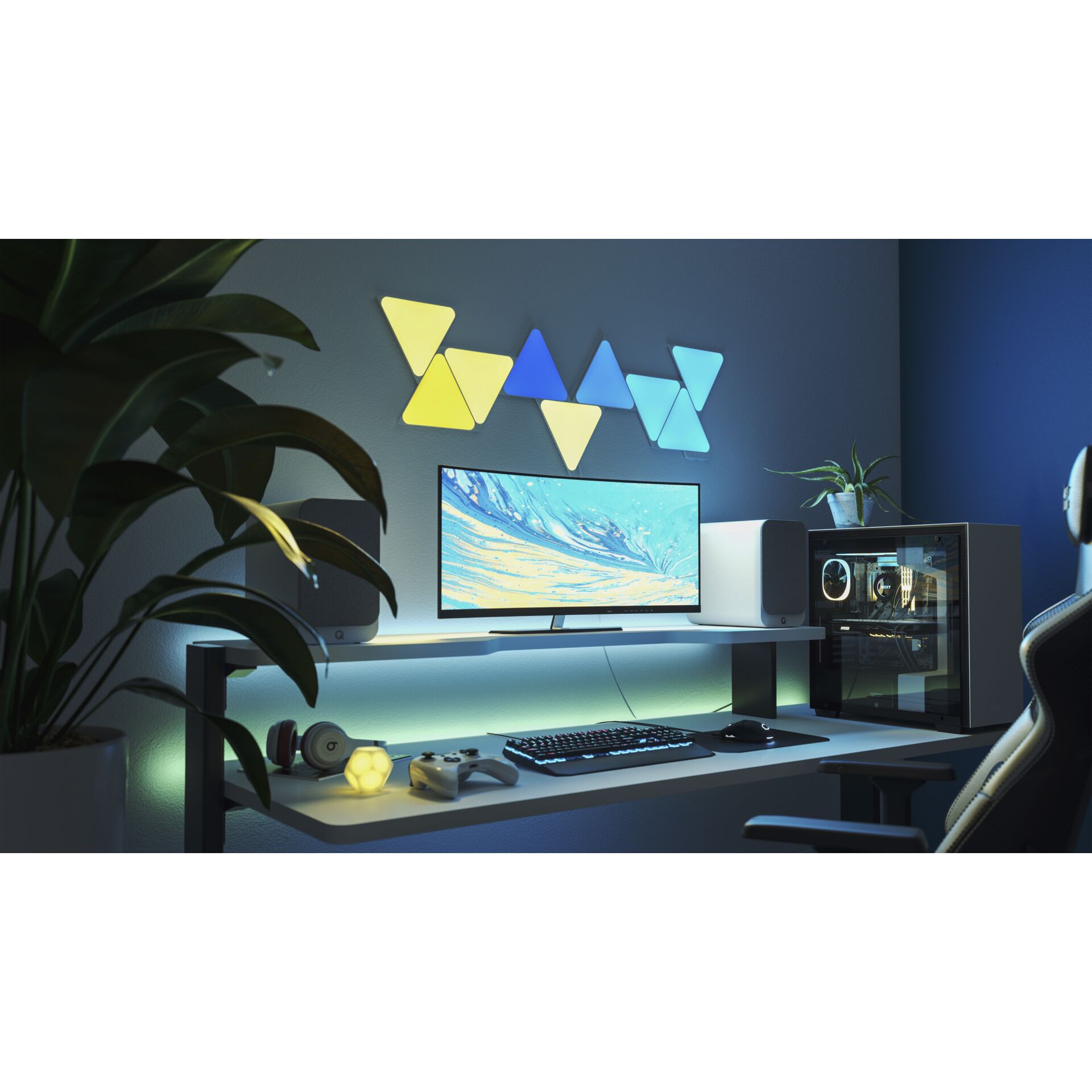 Tabelle, Überwachen, Bildschirm, Schreibtisch, Sprecher