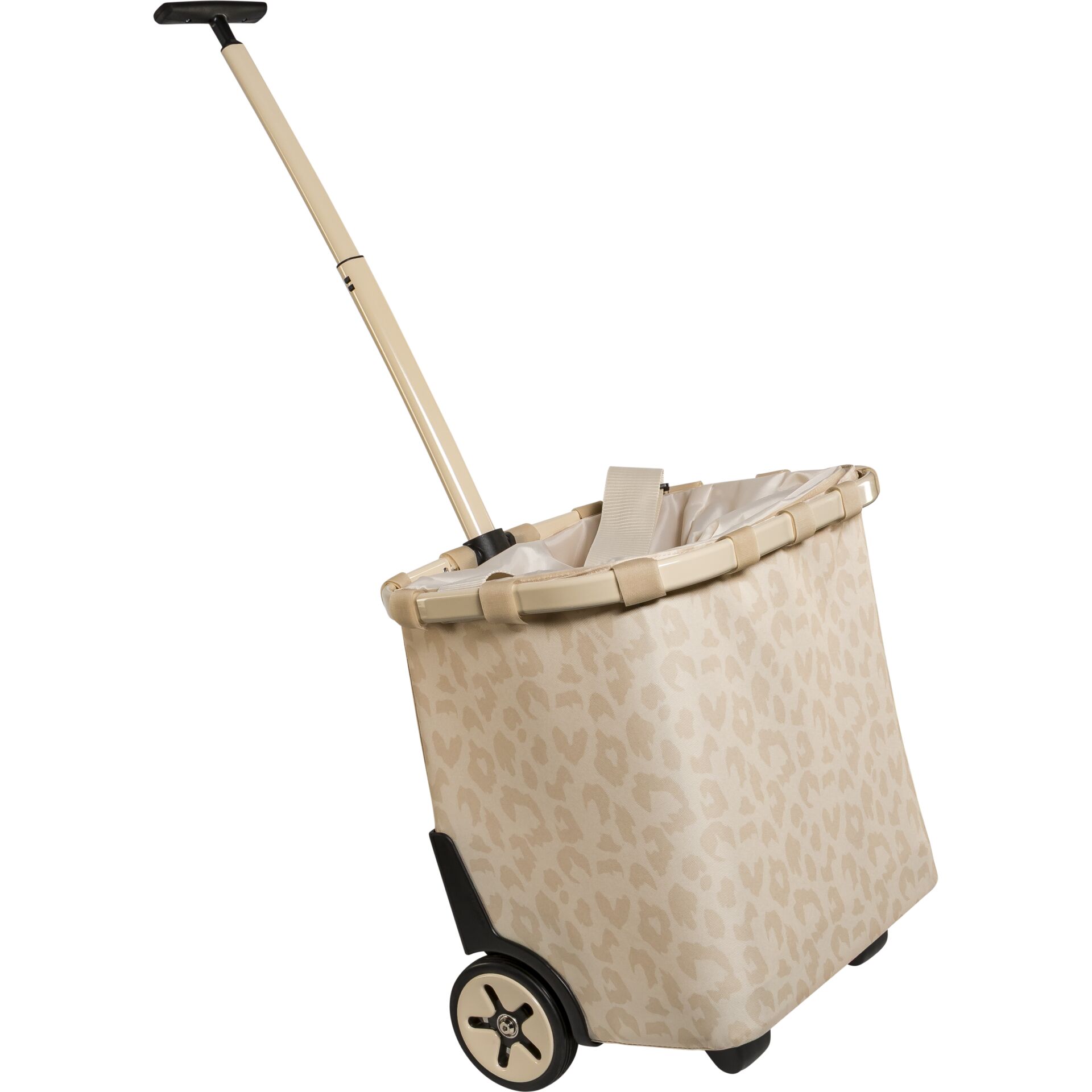 Koffer, Rollkoffer, Beige, Leopardendruck, Reisegepäck