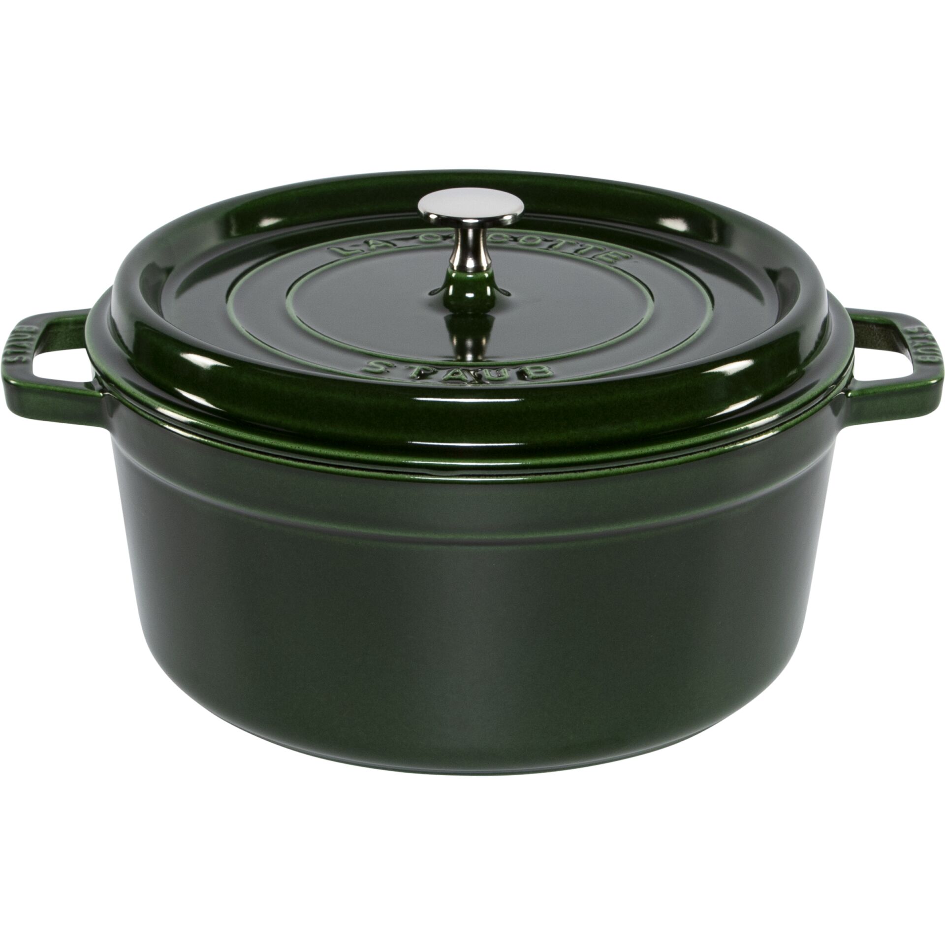 Staub La Cocotte 26cm rund  basilikumgrün, Gusseisen