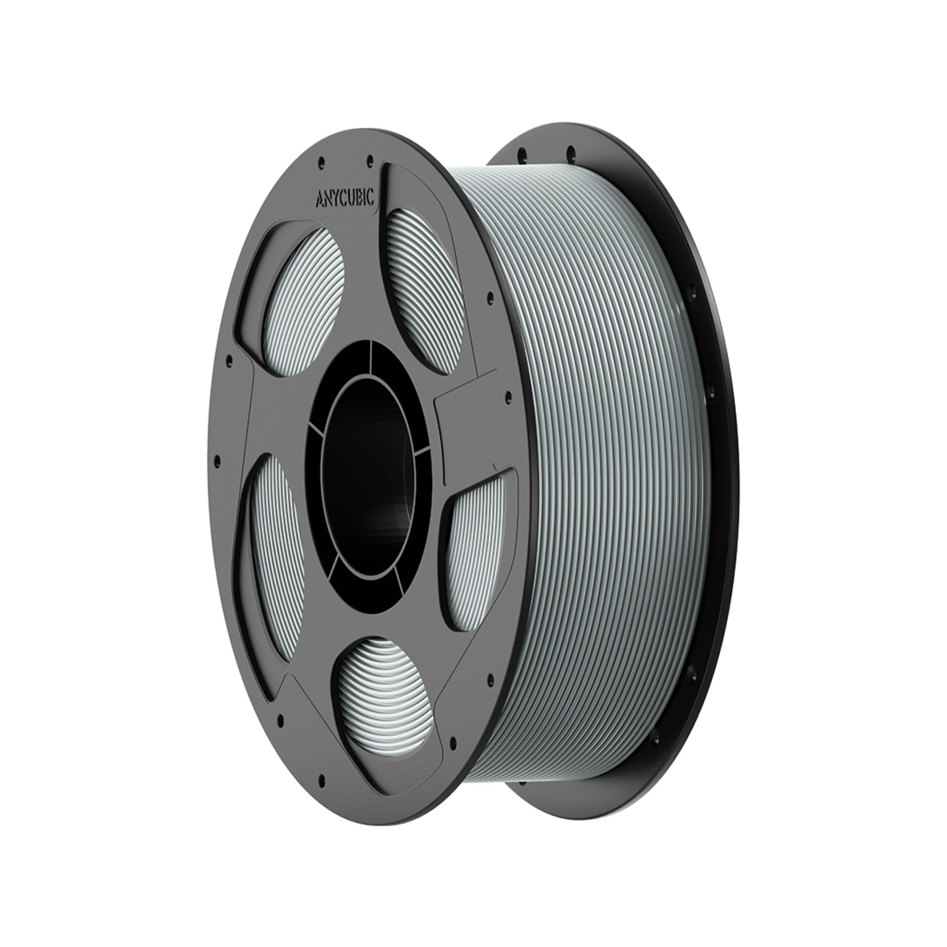 Filamentrolle, PLA-Filament, 3D-Druck, graues Filament, Spule