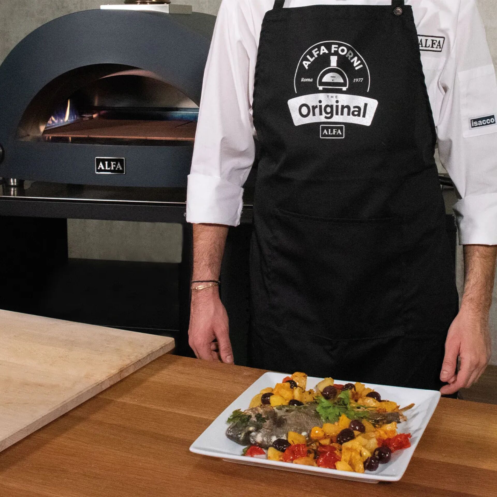 Pizza, Essen, Koch, Schürze, Ofen