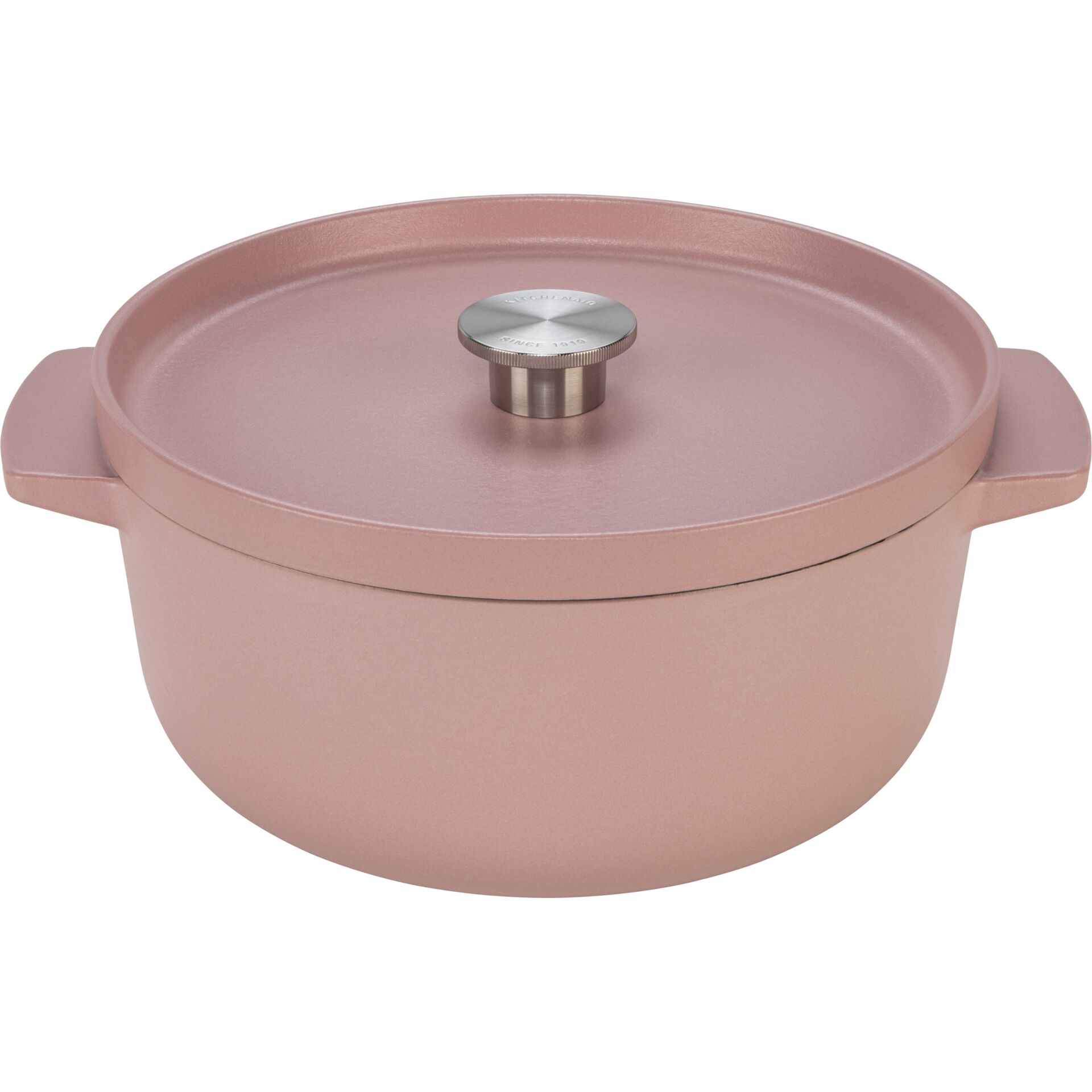 KitchenAid Bräter mit Deckel  Gusseisen 26cm, rosa