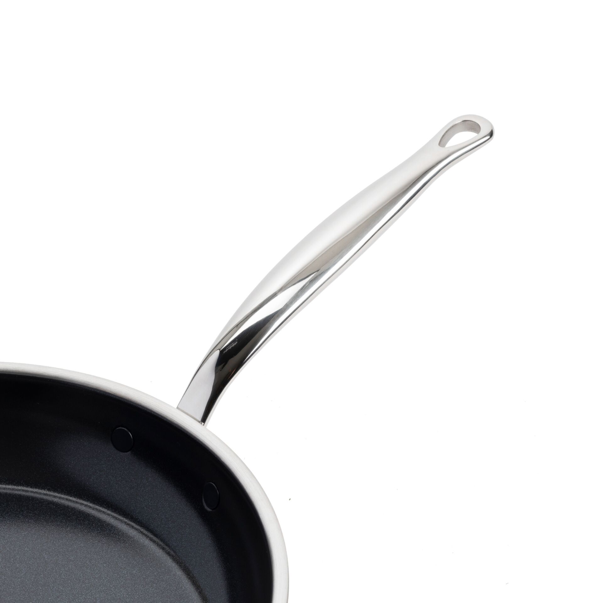 Pfannenpfanne, Skillet, Edelstahlgriff, Antihaft, rund