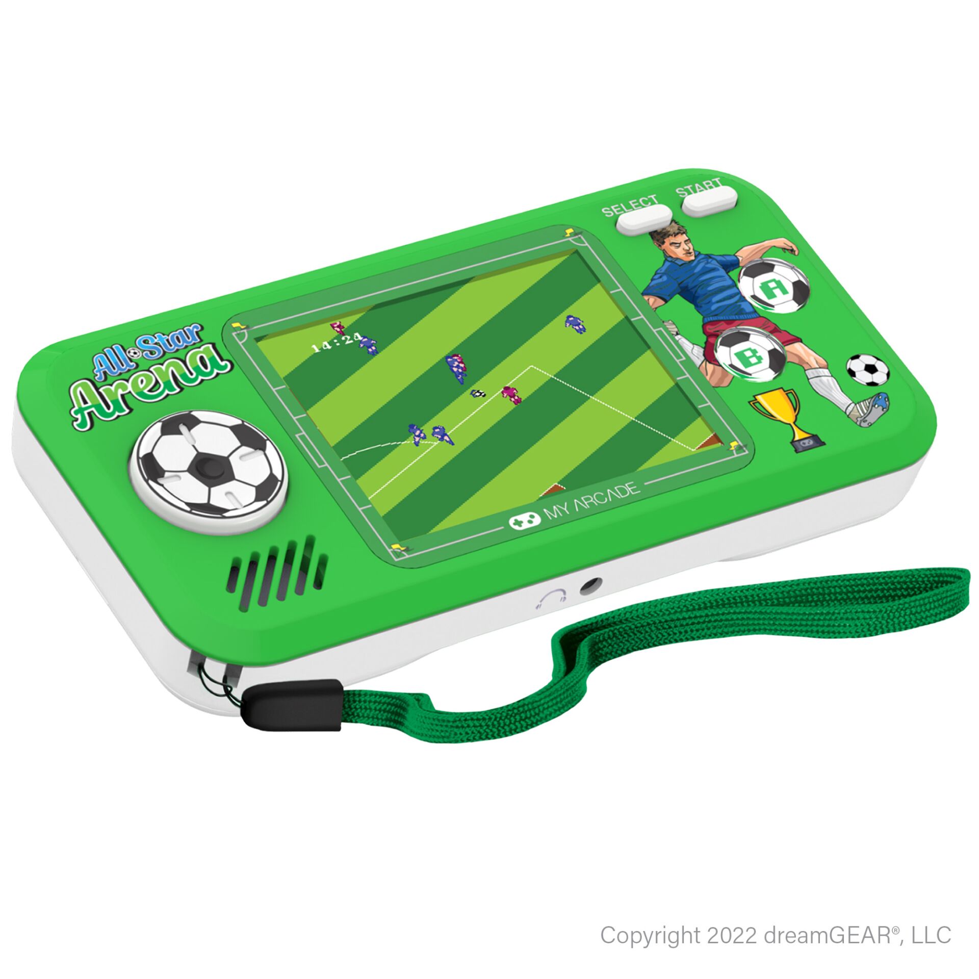 Kinderkonsole, Spielkonsole, Mini-Spielgerät, Fußballthema, Tragbarkeit