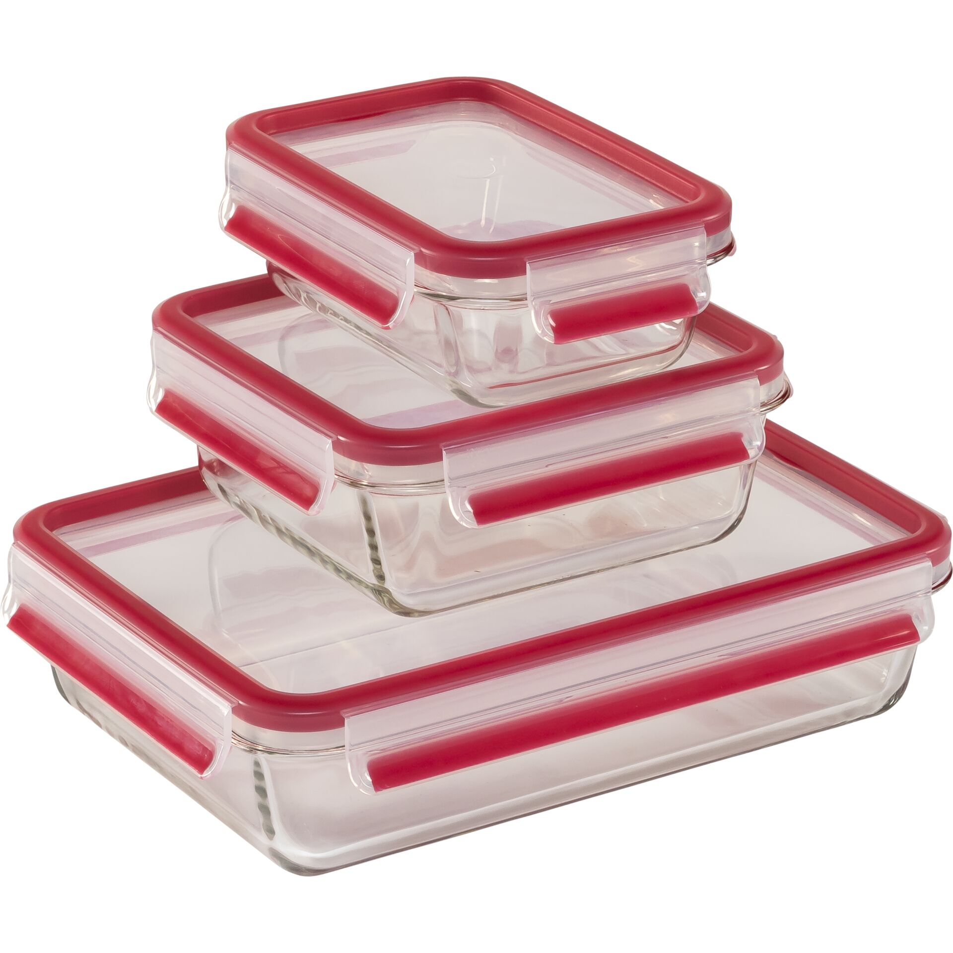 EMSA Clip&Close Glas Frischhaltedosen-Set 3-teilig