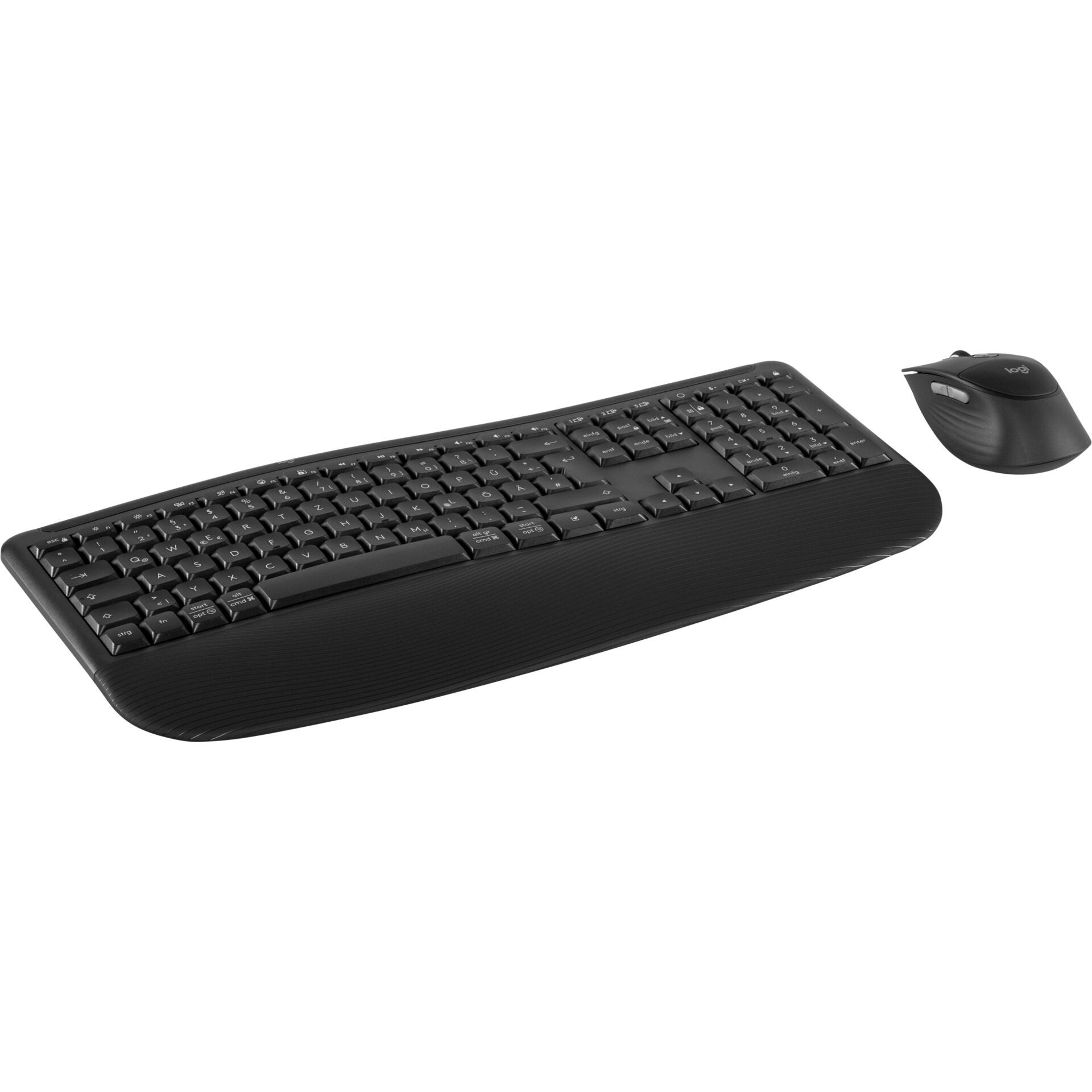 Tastatur, Kabelkeyboard, QWERTZ, Schwarz, Kombimaus