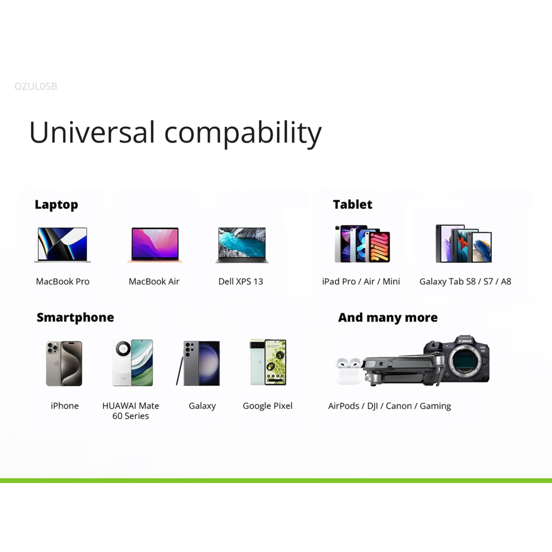 Universal-Kompatibilität, Laptop, Tablet, Smartphone, Kamera-Zubehör