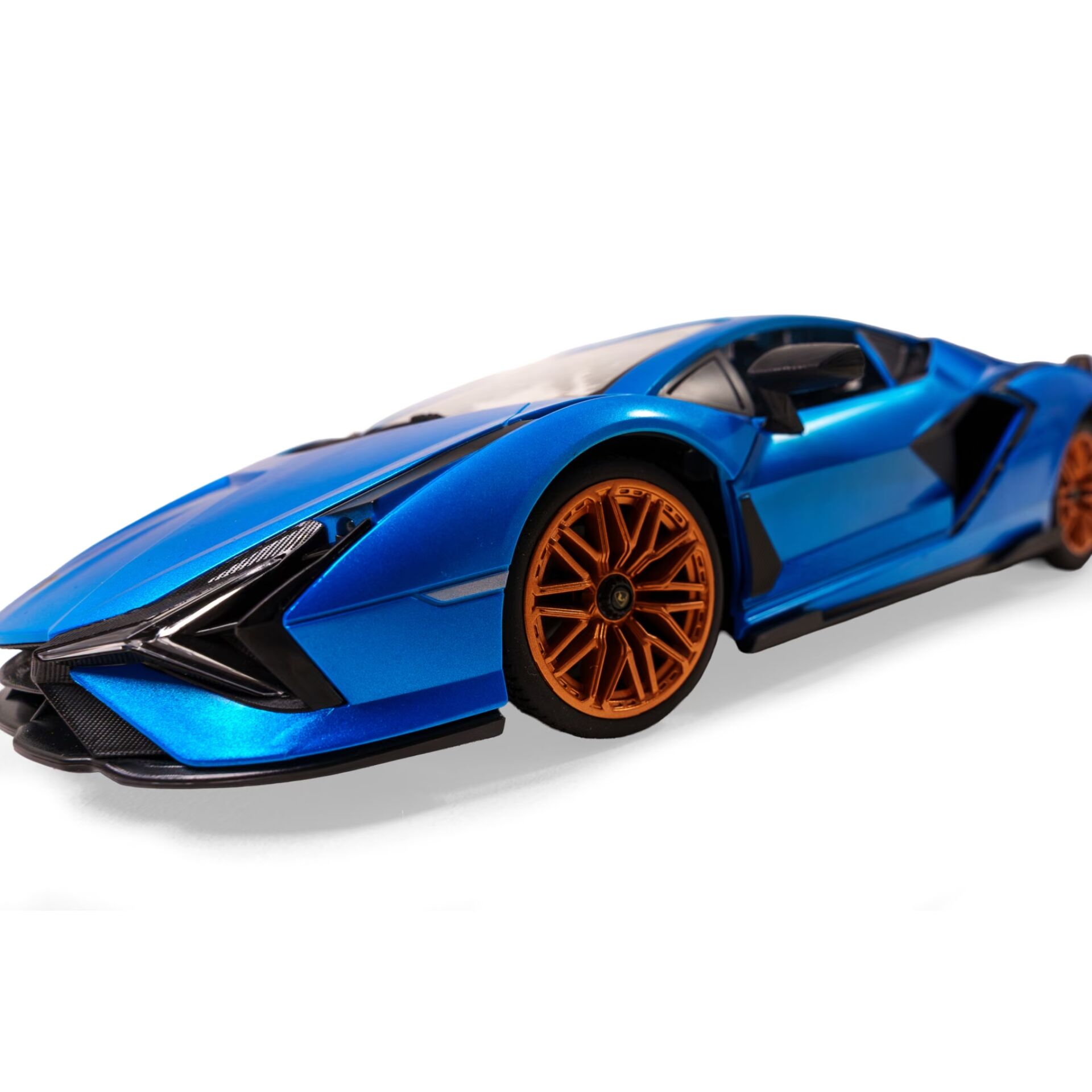 Sportwagen, Modellauto, Blau, Bronzene Felgen, Auspuff/Frontsplitter