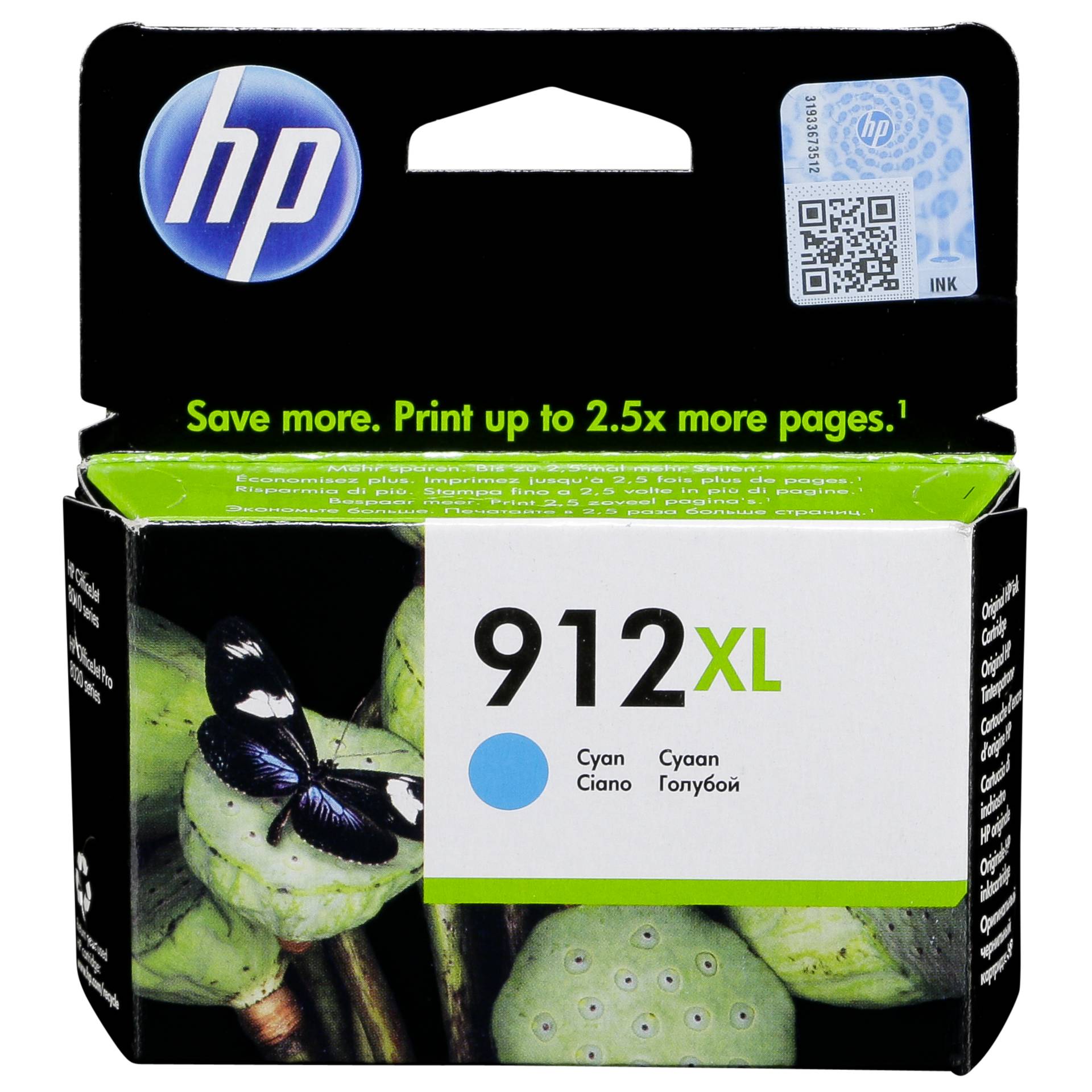 HP 3YL81AE Tintenpatrone cyan  No. 912 XL