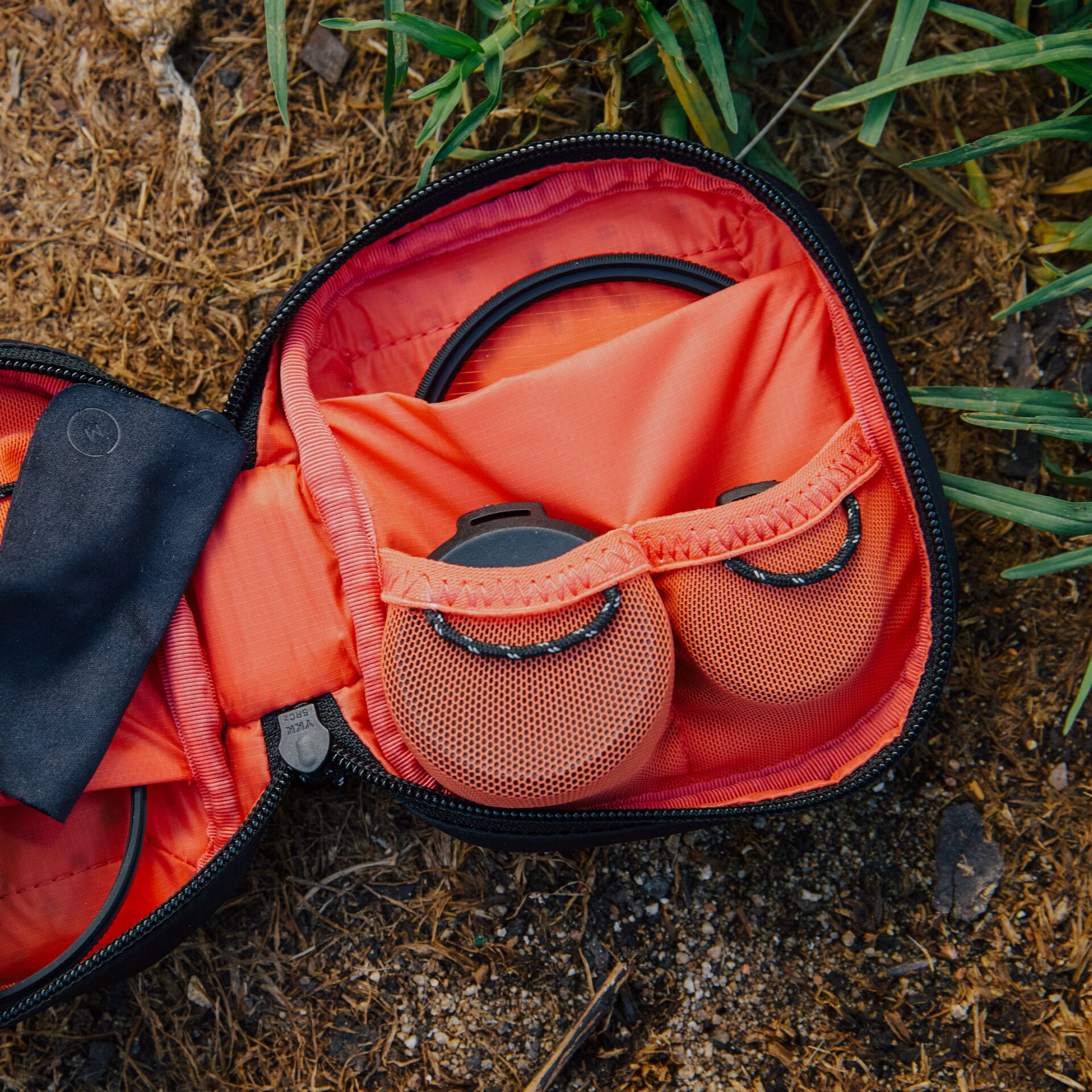 Kamera-Tasche, Wandern, Orange, Reiseaccessoire, Innenfächer