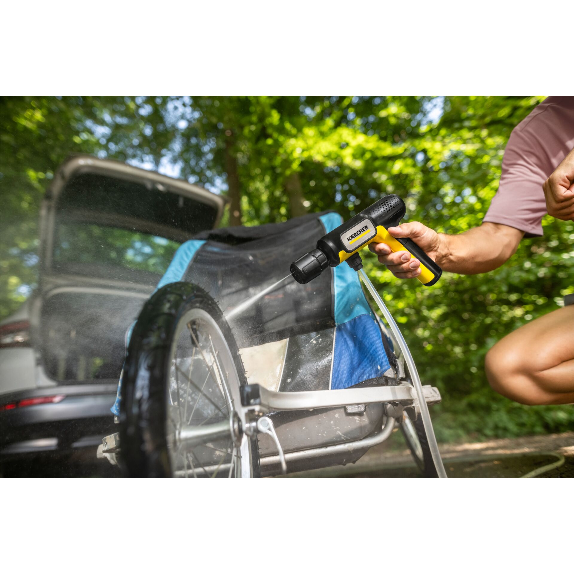 Fahrradanhänger, Kinderwagen, Kärcher Drucksprayer, Gartenreiniger?, Schnellreiniger?