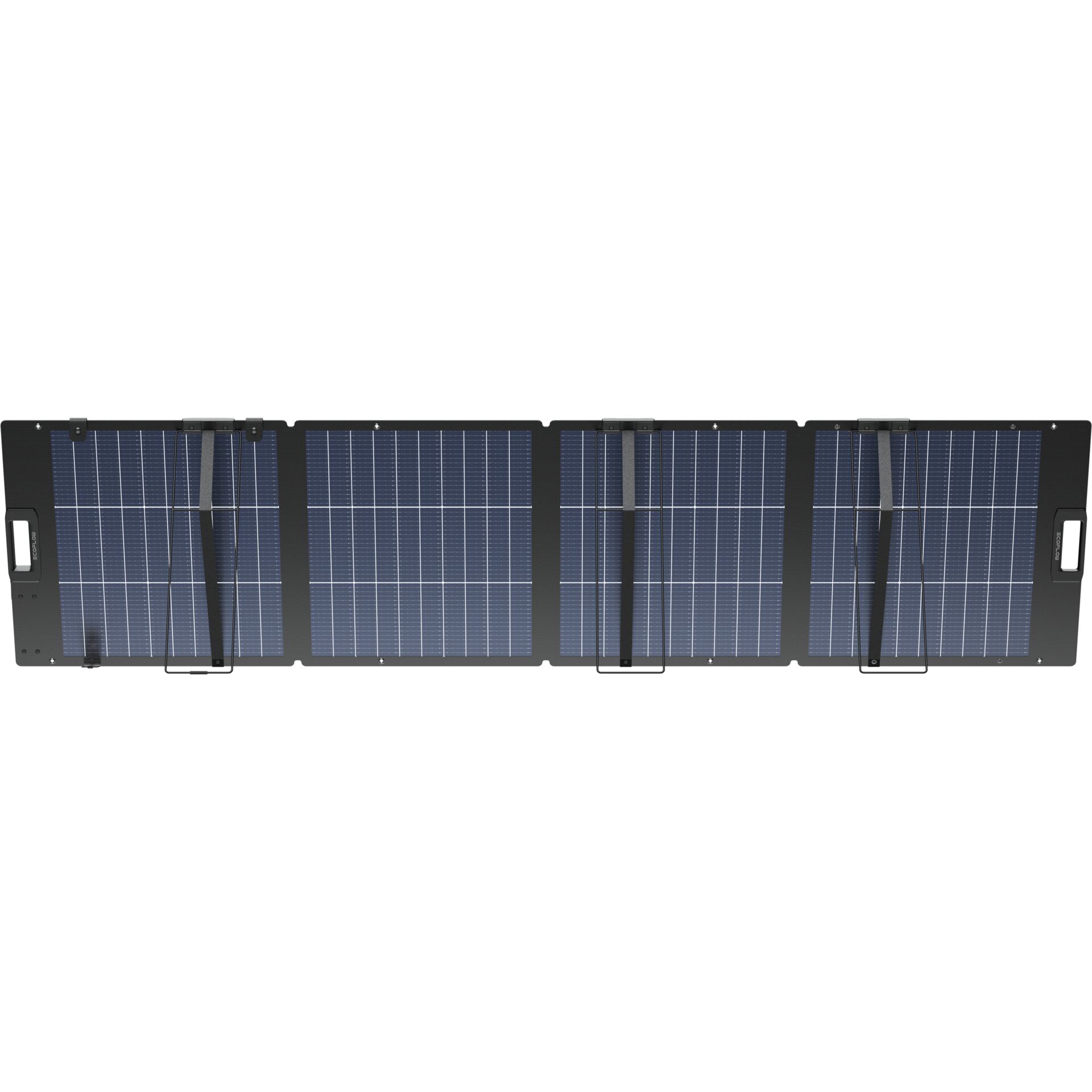 Faltbares Solarpanel, Monokristalline Solarzellen, Dunkelblau, Vier Paneele, Tragegriffe