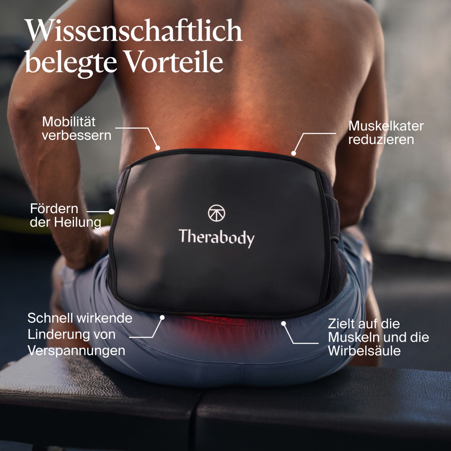 Rückenmassage-Gurt, Therabody, Massage-Gurt, Muskelkater reduzieren, Schnell wirkende Linderung