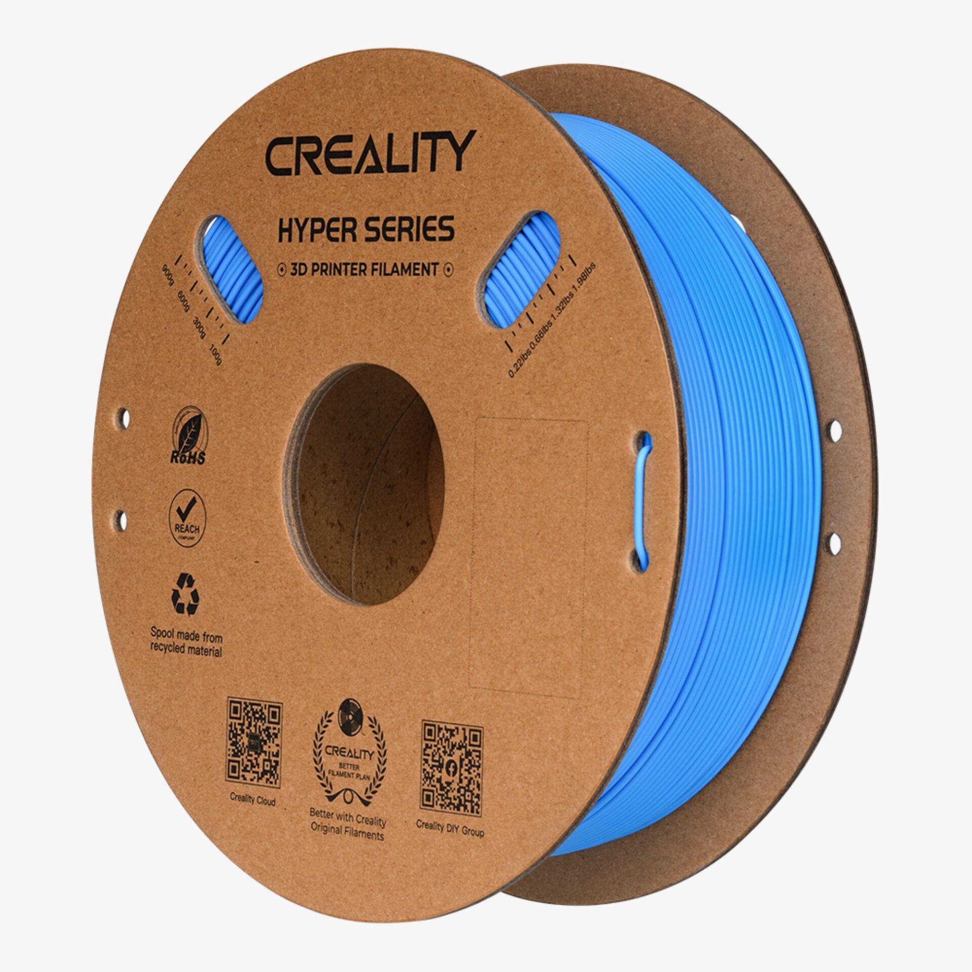 3D-Druck-Filament, PLA-Filament, Blau, Spule, Hyper Series
