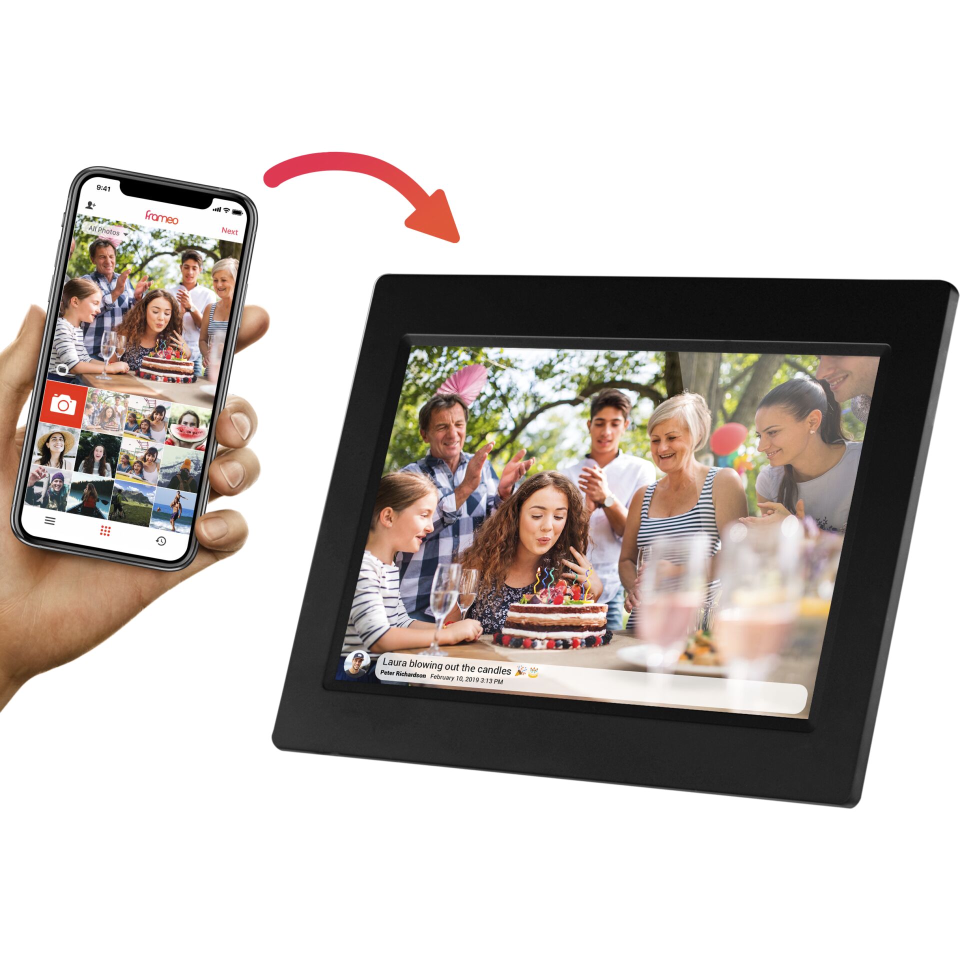 Geburtstagstorte, Computer, Elektronik, Handy, Person