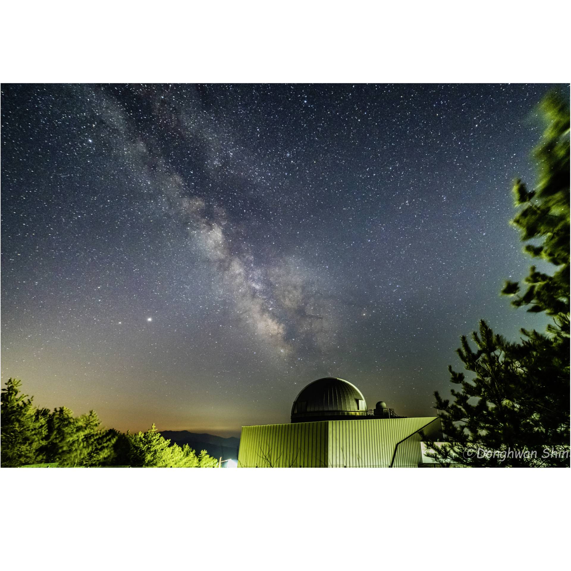 Gebäude, Planetarium, Nacht, Sternwarte, Baum