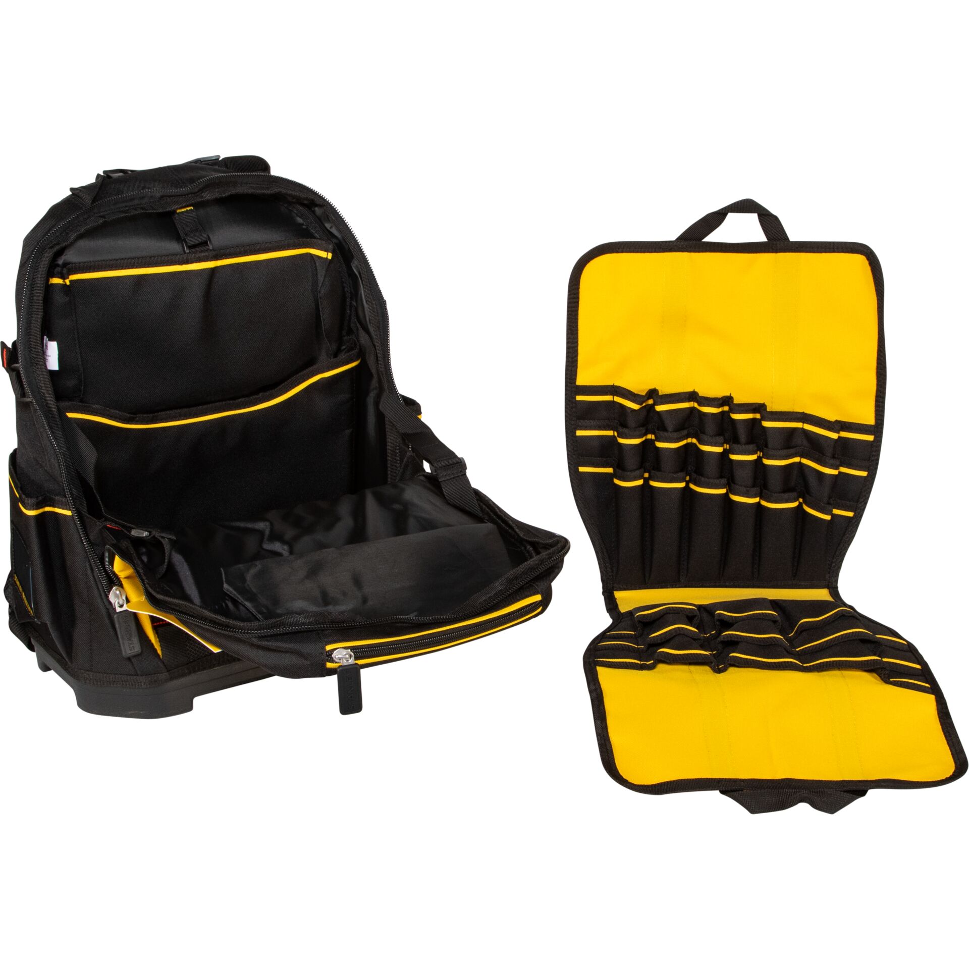 Rucksack, Backpack, Schwarz, Gelb, Organizers
