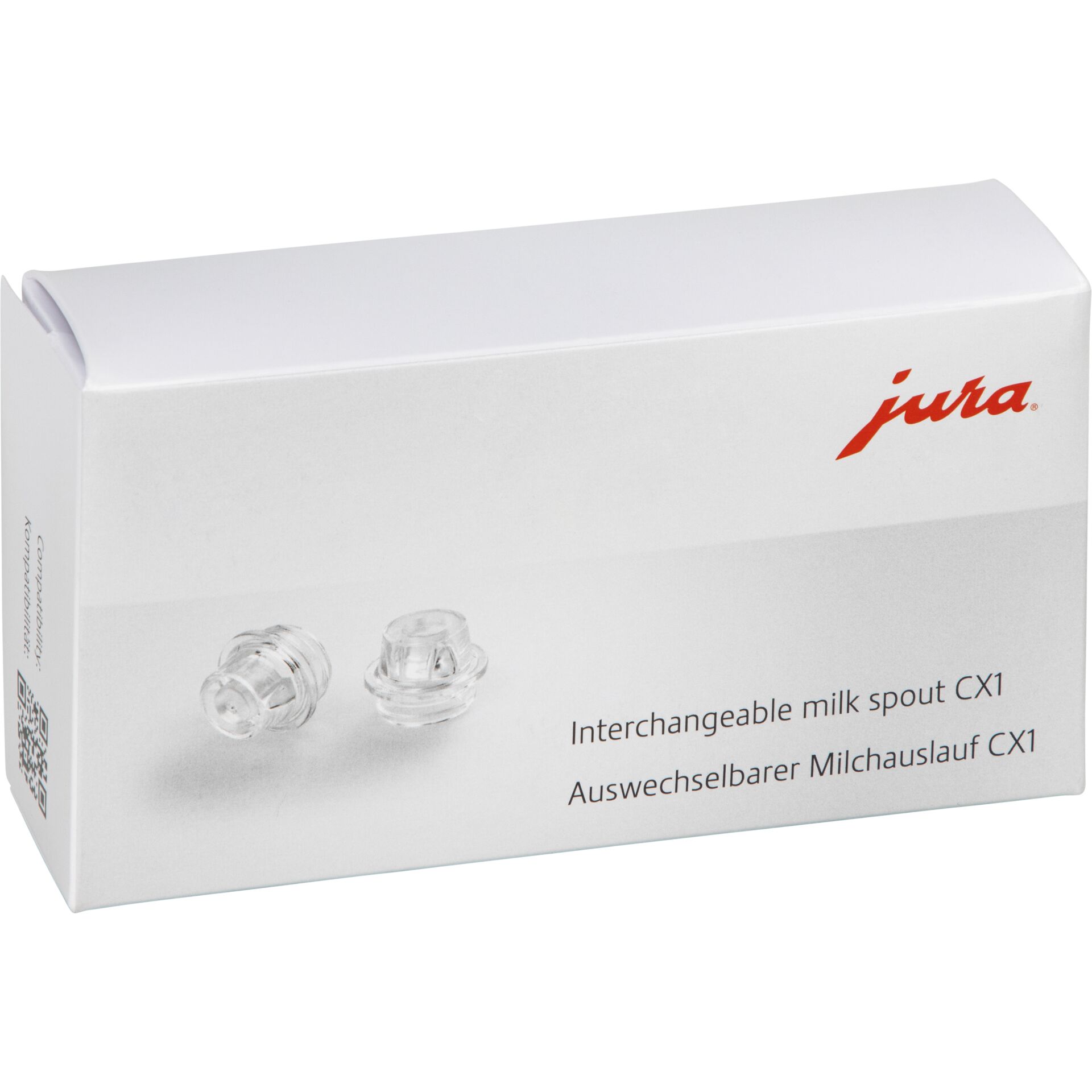 Mikrospüler, Wechselbarer Milchauslauf CX1, Milchaufsatz, Glasbehälter?, Verpackung