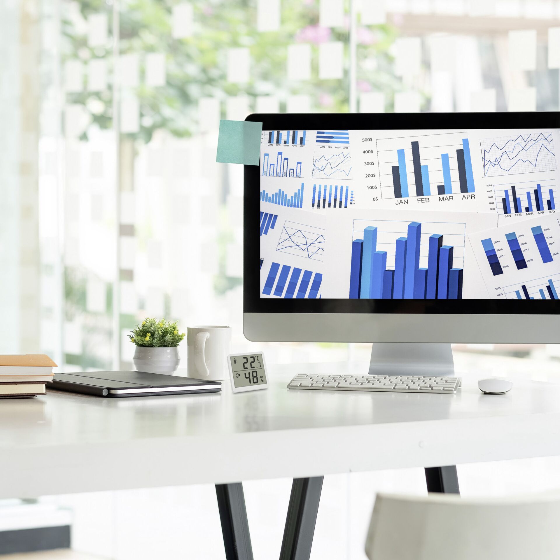 Moebel, Tabelle, Computer-Tastatur, Überwachen, Schreibtisch