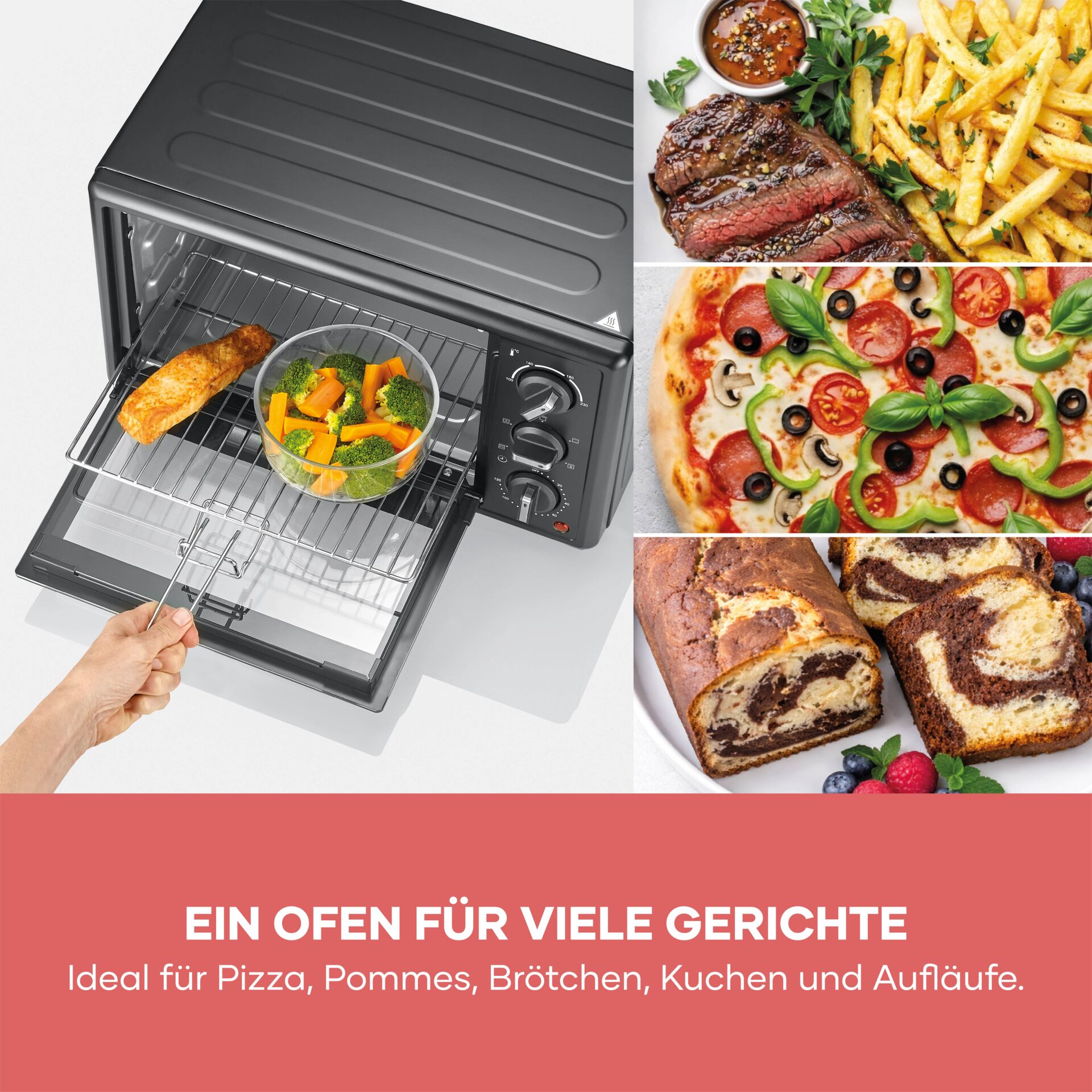Backofen, Toasterofen, Küchengerät, Rostfreier Stahl?, Gourmet-Gericht