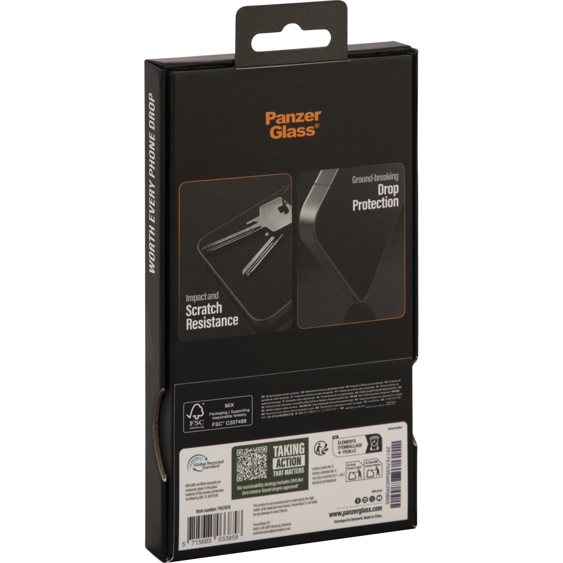 Schutzfolie, Displayfolie, Klar/transparent, Kratzschutz, Panzer Glass