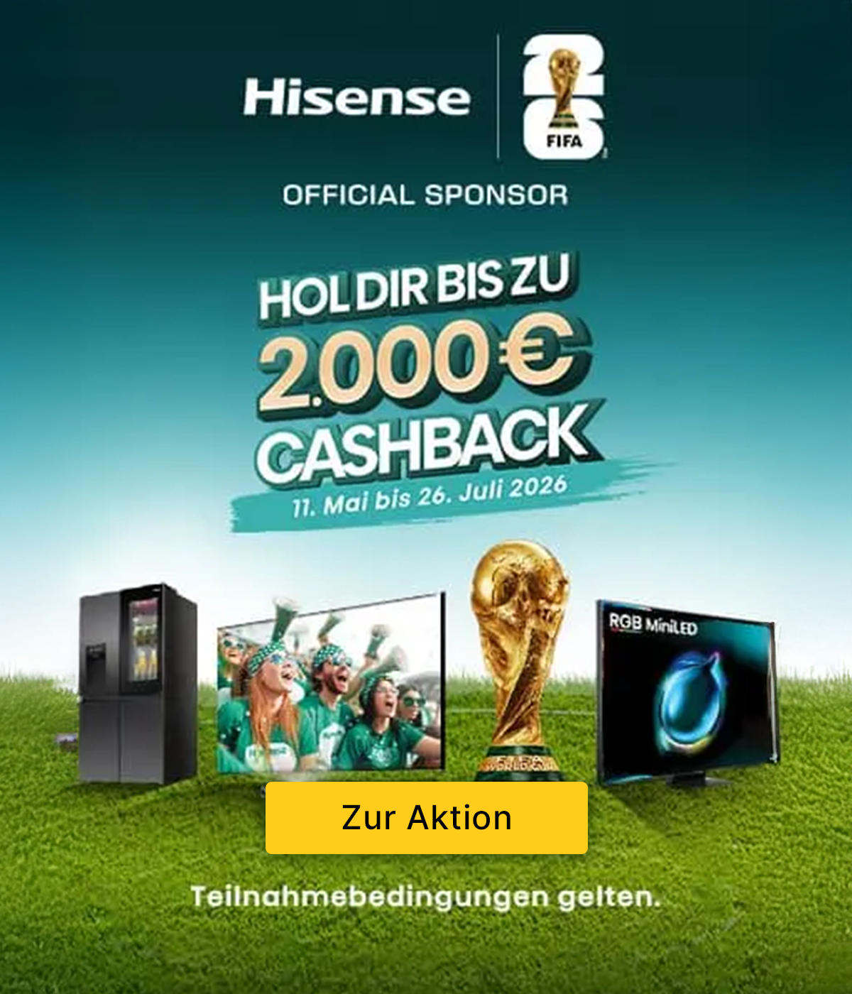 Cashback, Promo, Sponsoring, Fernseher, Kühlschrank