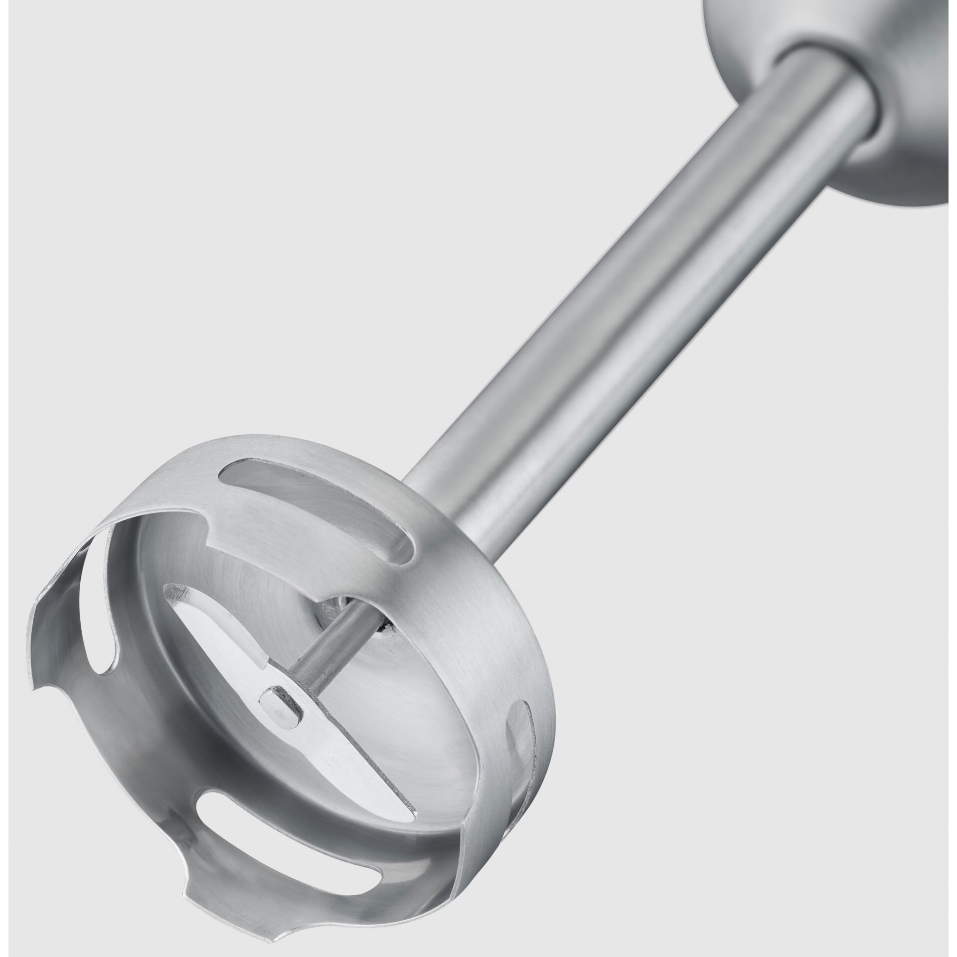 Küchenmesser, Schäler, Stabmixer-Aufsatz, Edelstahl, Ringschnittförmige Spitze