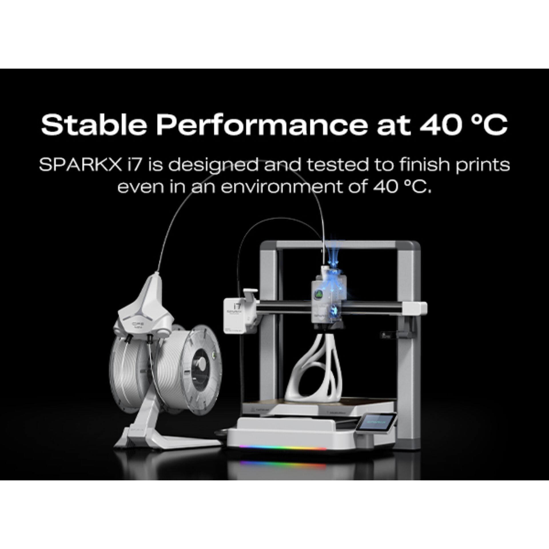 3D-Drucker, Filament-Spule, Druckkopf, Kopfhalter, Display