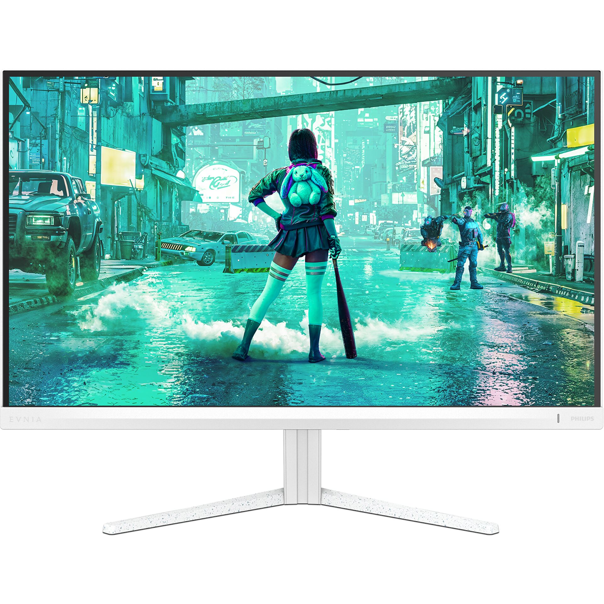 Gaming-Monitor, Weißes Gehäuse, Breitbildschirm, Standfuß, Gaming-Display