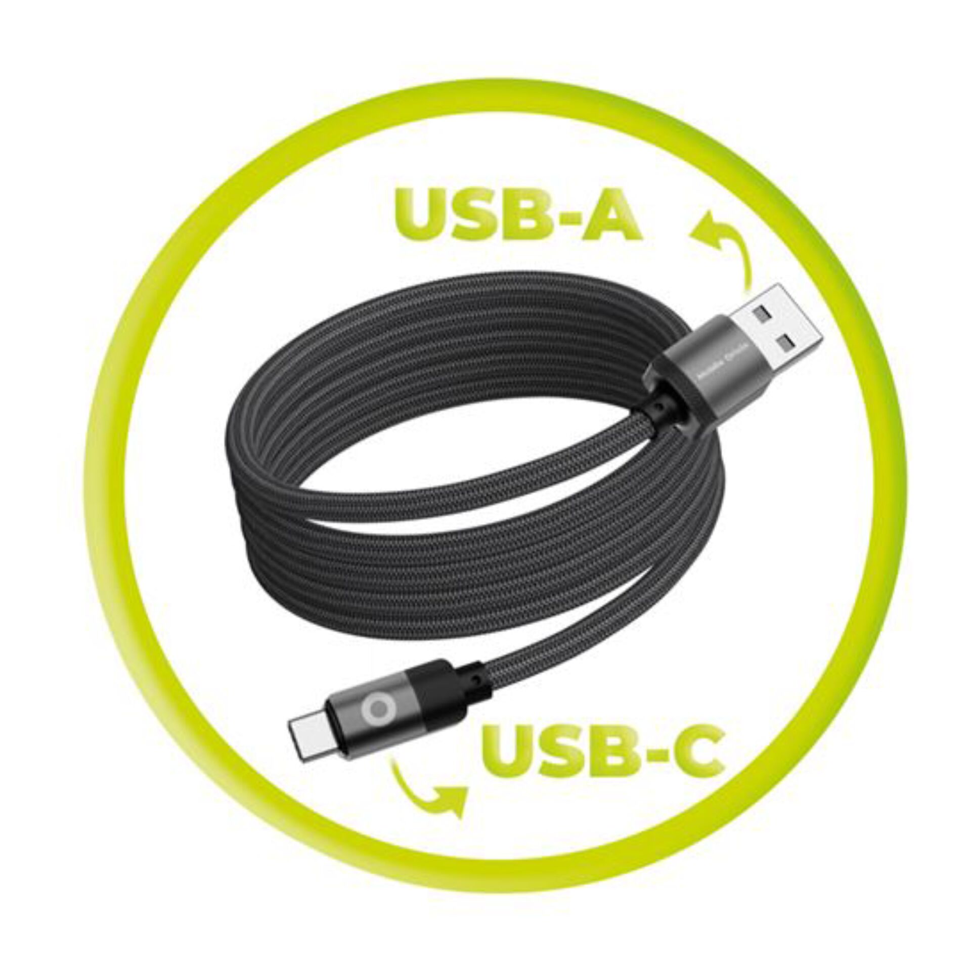 USB-C Kabel, Geflochten, USB-A zu USB-C, Kabel, Länge unbekannt